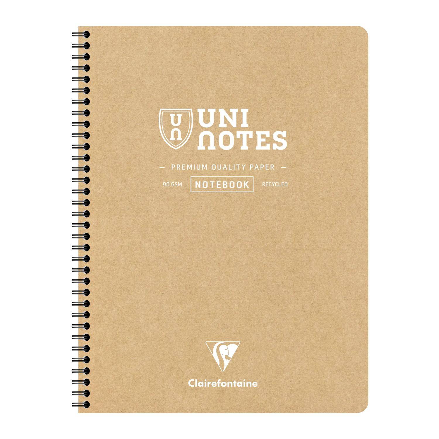 Clairefontaine 5x Uninotes Collegeblock 80Bl A4+ Kar 9852C