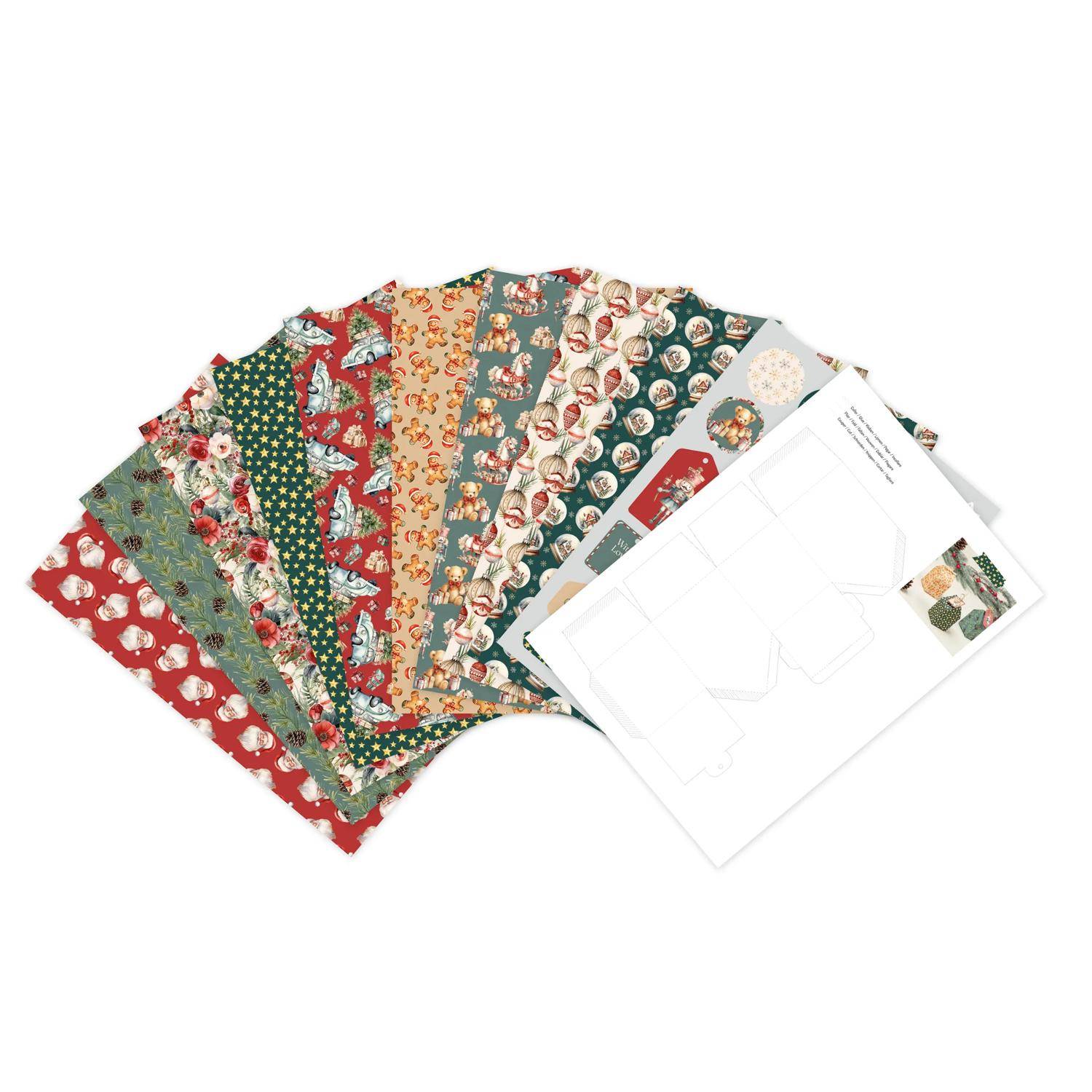 Clairefontaine 5x Motivblock A4 20Bl 160g Weihnachten 95549C