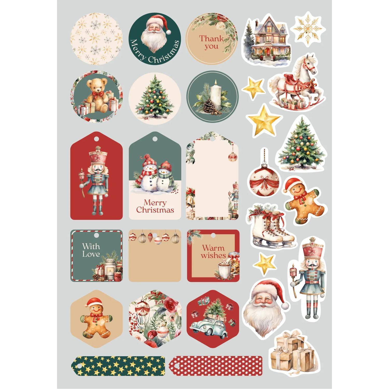 Clairefontaine 5x Motivblock A4 20Bl 160g Weihnachten 95549C