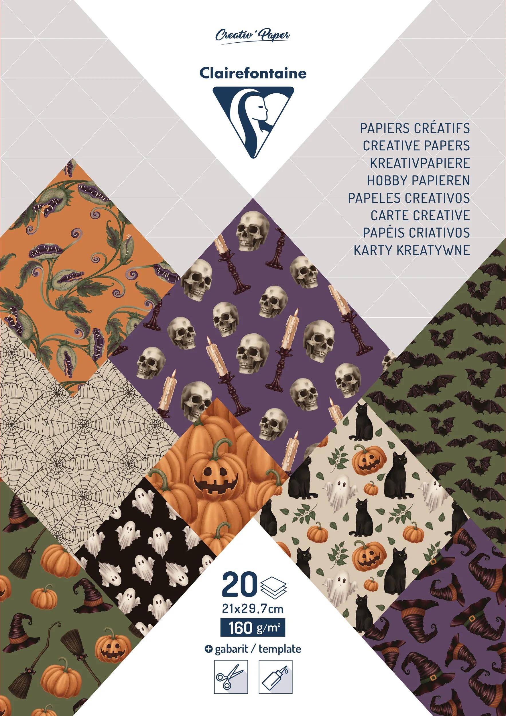 Clairefontaine 5x Motivblock A4 20Bl 160g Halloween 95543C
