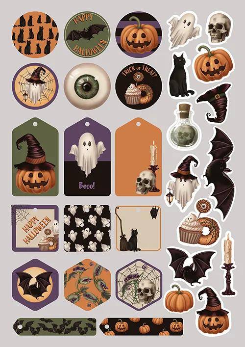 Clairefontaine 5x Motivblock A4 20Bl 160g Halloween 95543C