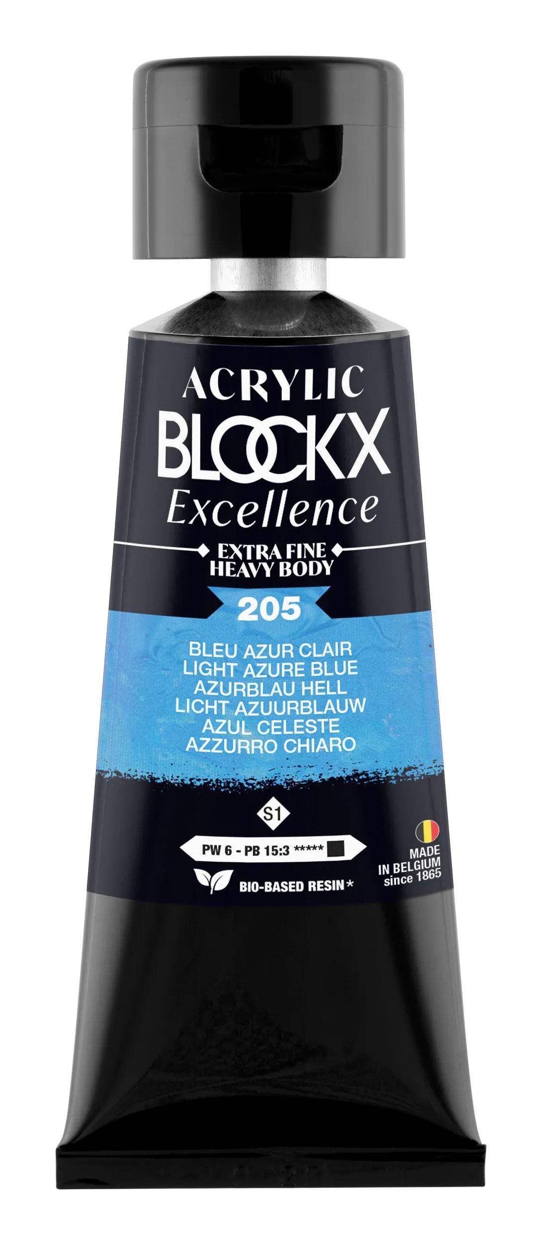 Blockx 3x Acryl EF Azurblau hell S1 75 ml 71205BXC