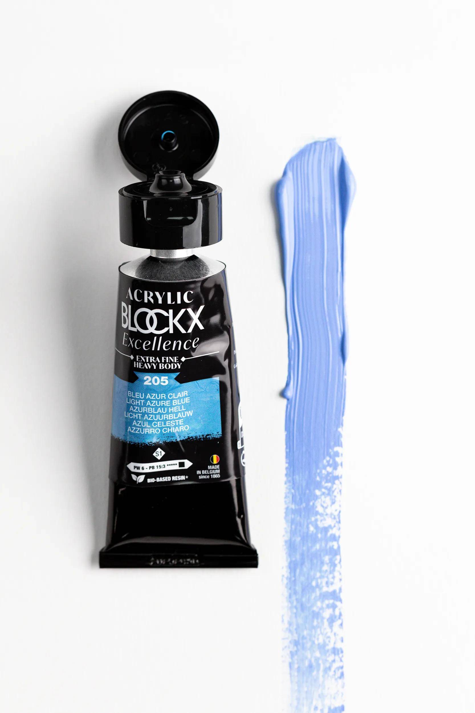 Blockx 3x Acryl EF Azurblau hell S1 75 ml 71205BXC