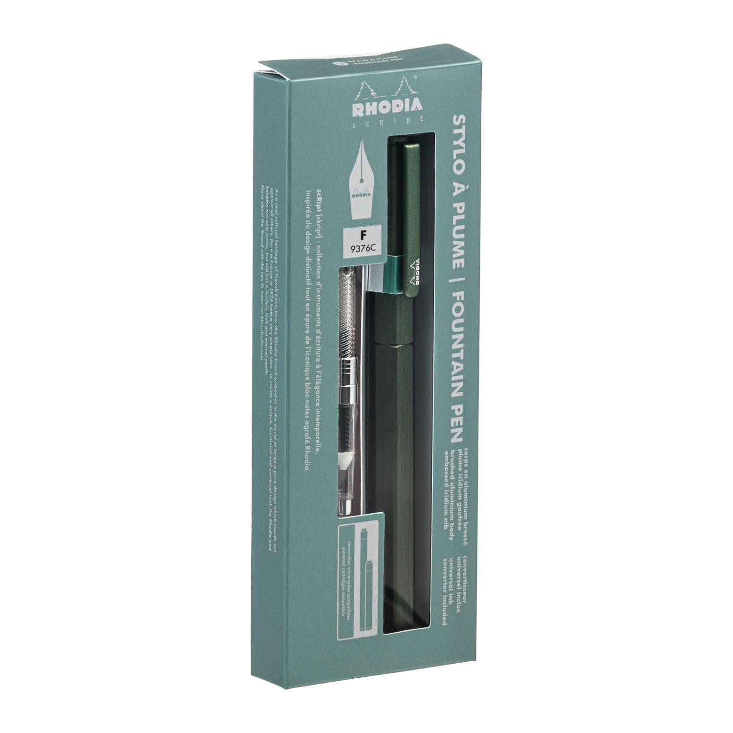Rhodia Rhodia scRipt, Füllfederhalter, Federstärke F - Salbeigrün 9376C