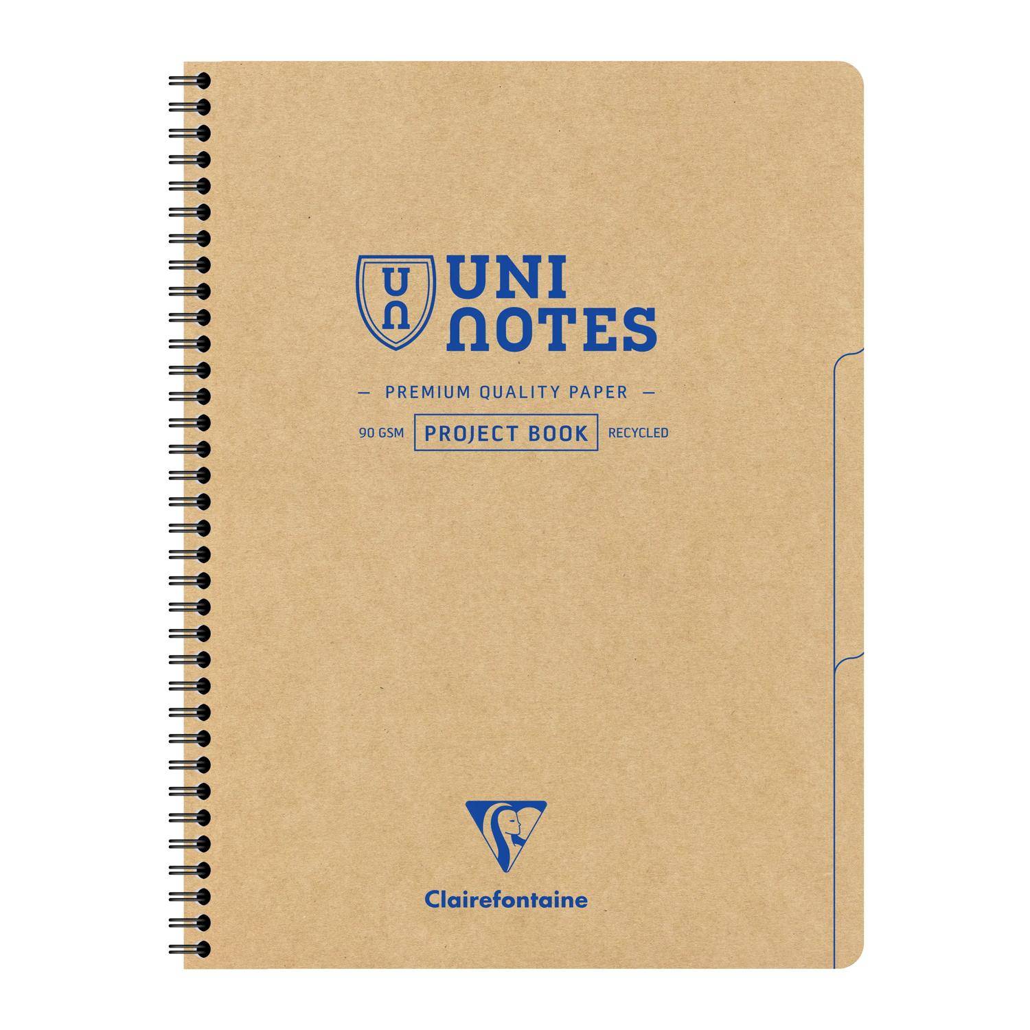 Clairefontaine 5x Uninotes Projektbuch A4+ 80Bl kar 9862C