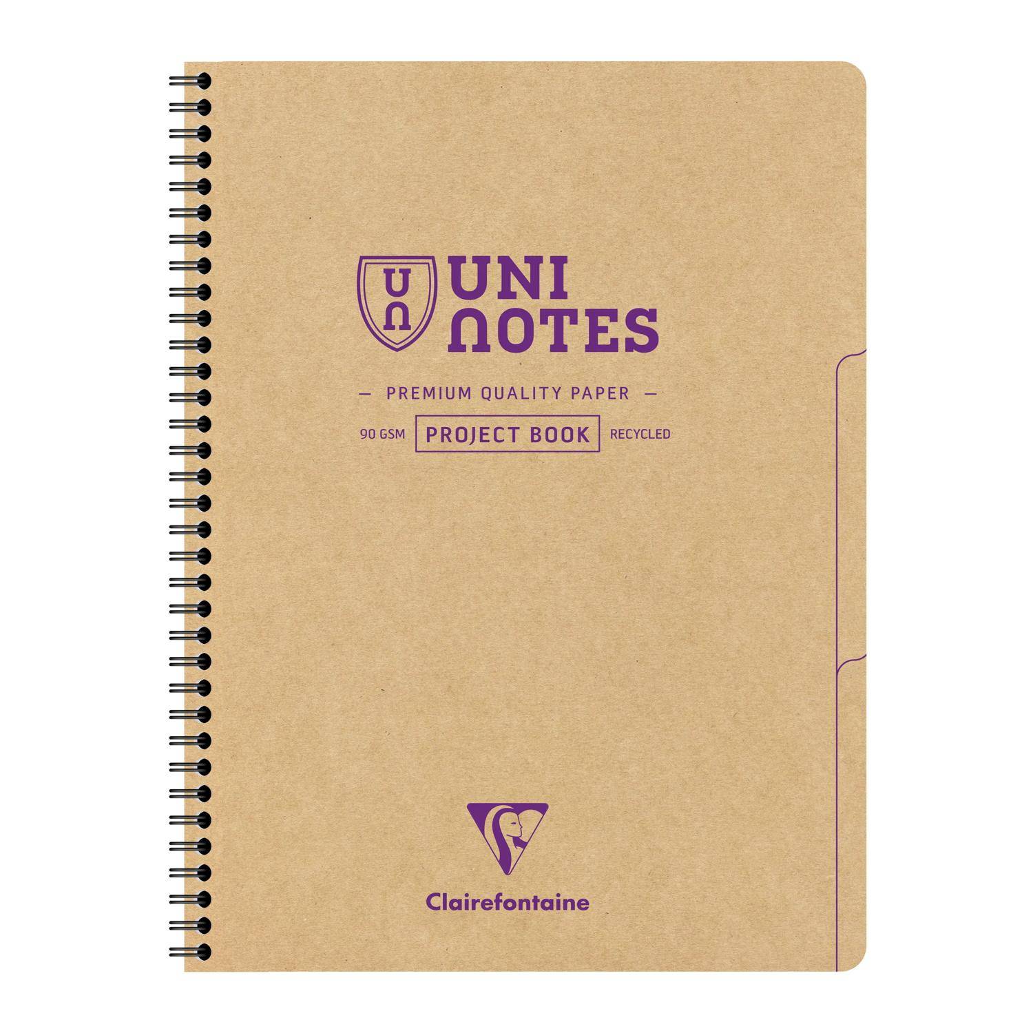 Clairefontaine 5x Uninotes Projektbuch A4+ 80Bl kar 9862C
