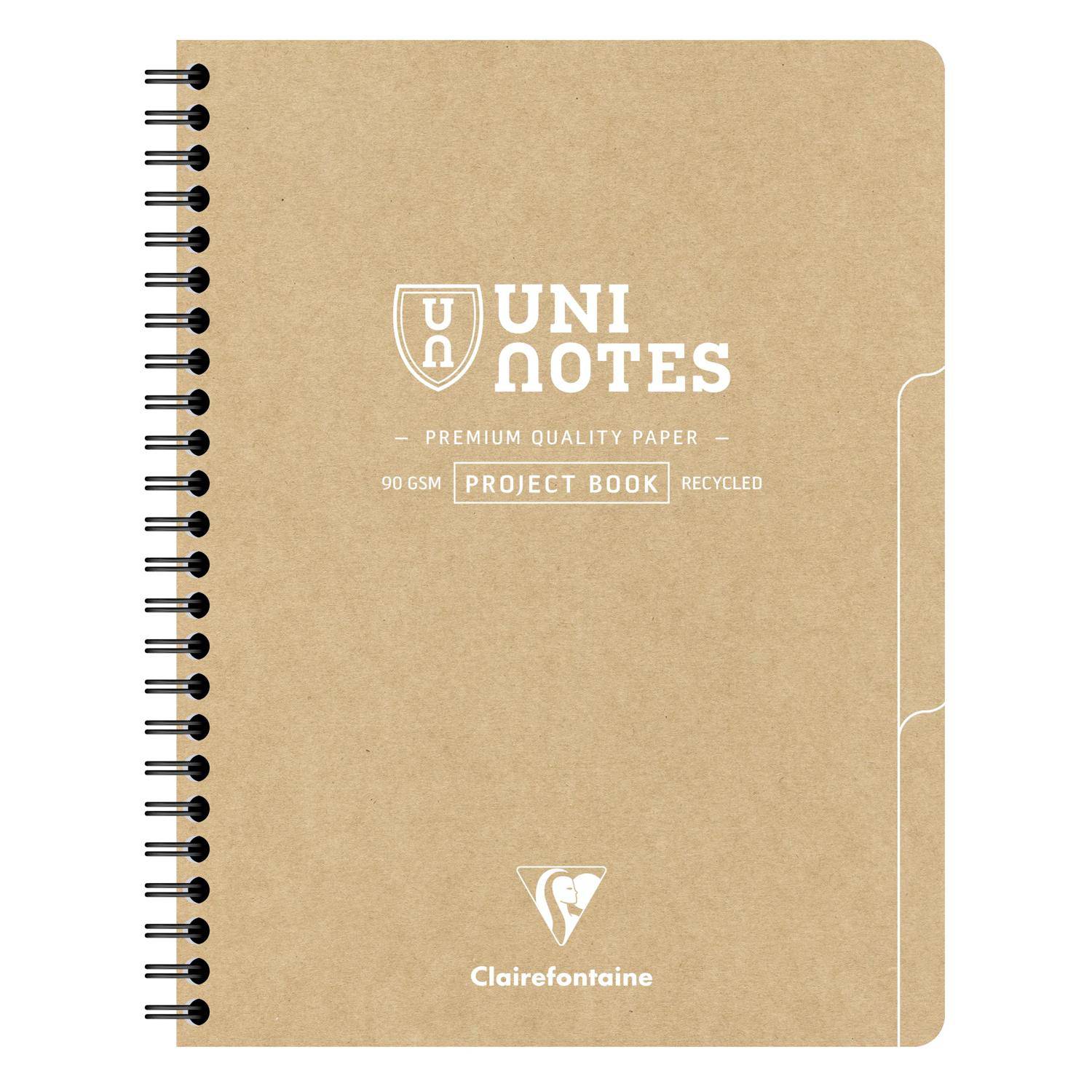 Clairefontaine 5x Uninotes Projektbuch 16x21 80Bl Lin 9861C