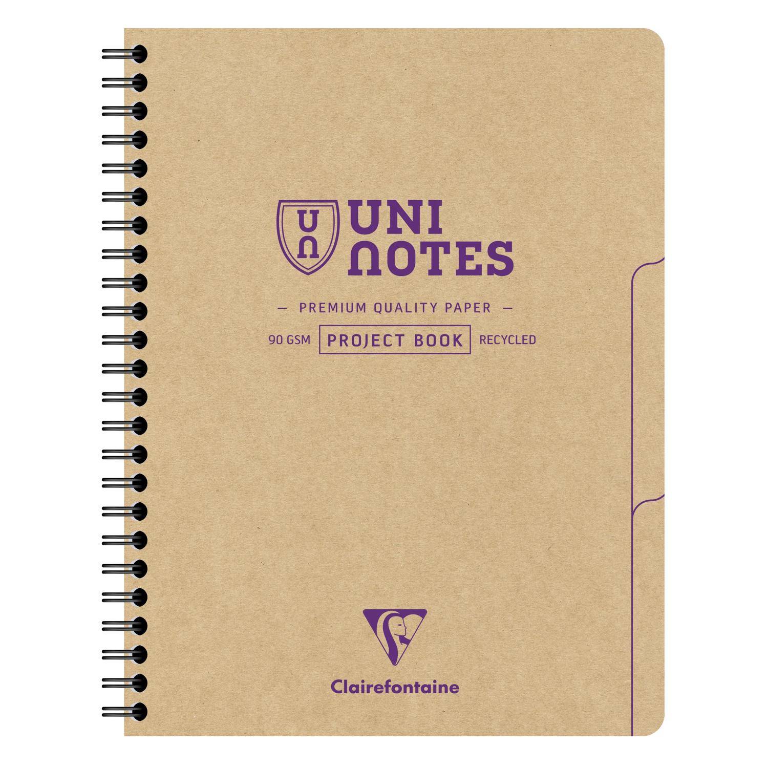 Clairefontaine 5x Uninotes Projektbuch 16x21 80Bl Lin 9861C