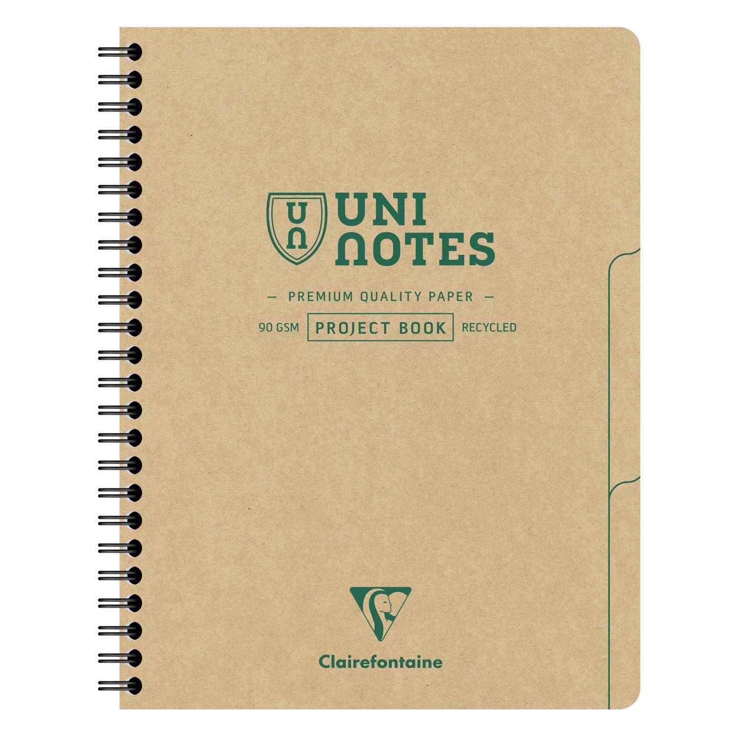 Clairefontaine 5x Uninotes Projektbuch 16x21 80Bl Lin 9861C