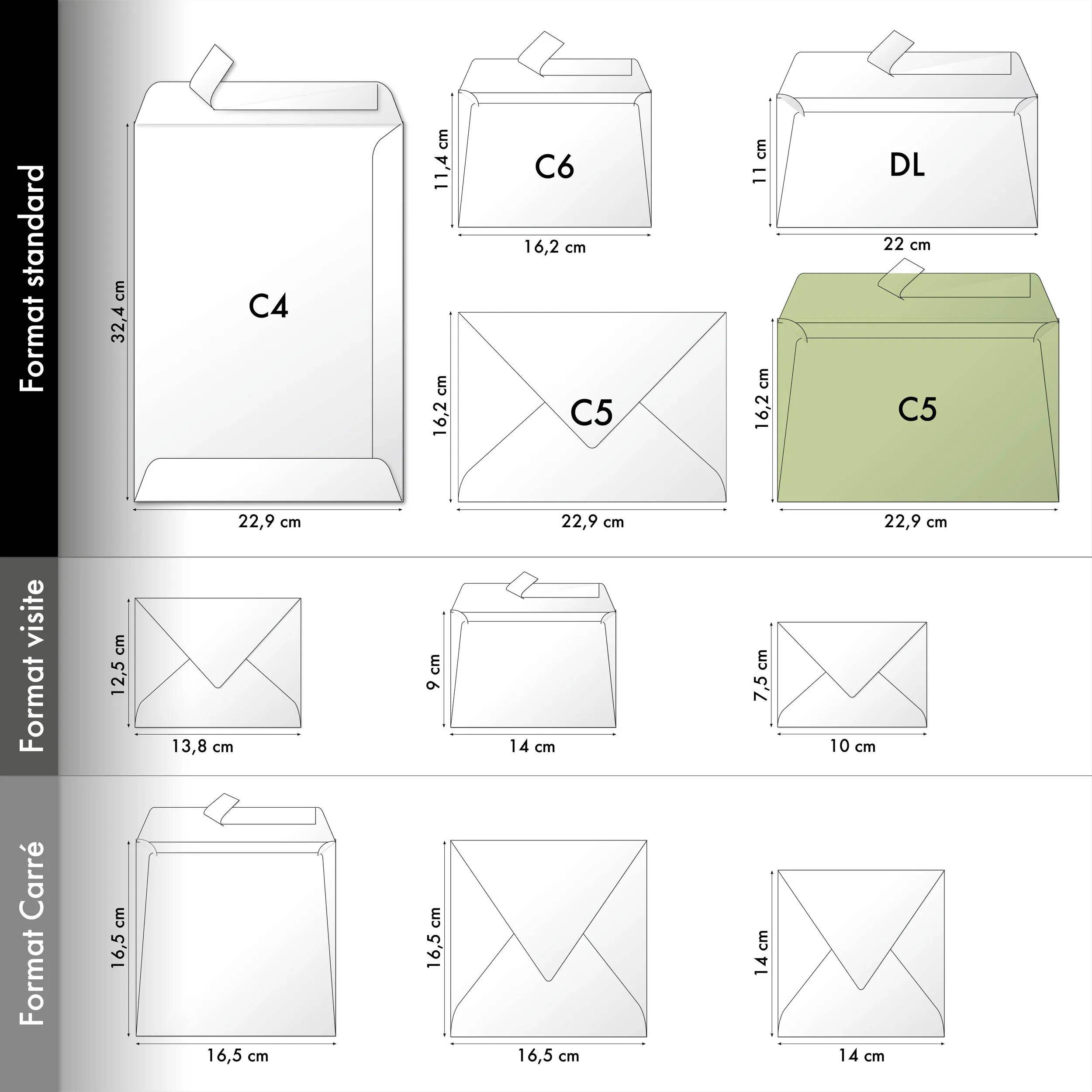 Clairefontaine 200xUmschlag Pollen C5 Kraft klebe 629002C