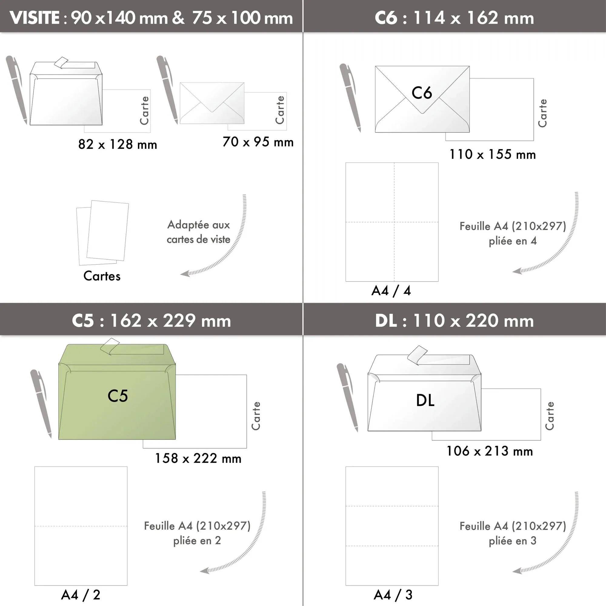 Clairefontaine 200xUmschlag Pollen C5 Kraft klebe 629002C