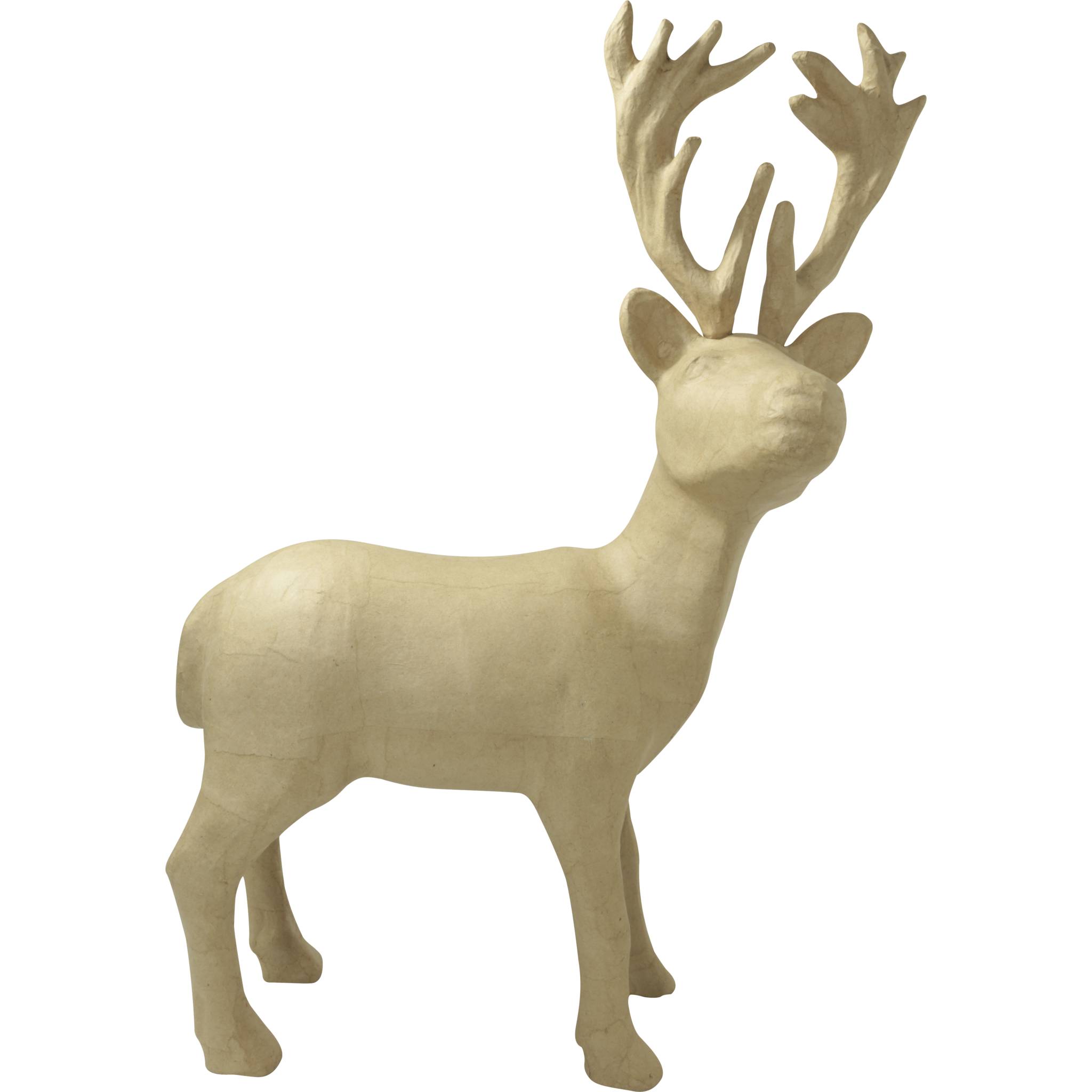 Décopatch Braunes Pappmaché, Hirsch 59cm - Kartonbraun LA014C