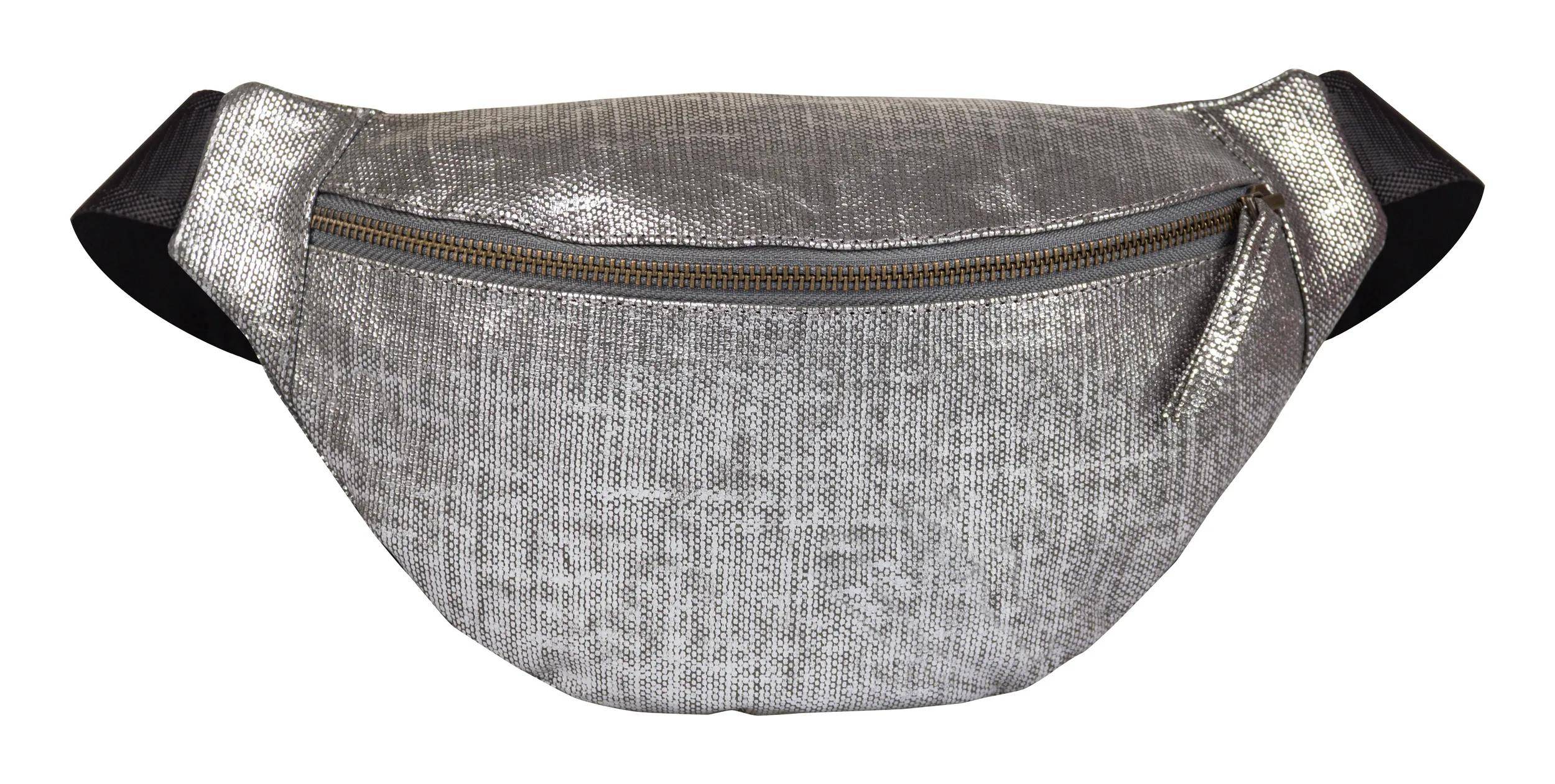 Clairefontaine Gürteltasche aus Leder, Kleopathra, 30x16,2 cm - Silber 410204C