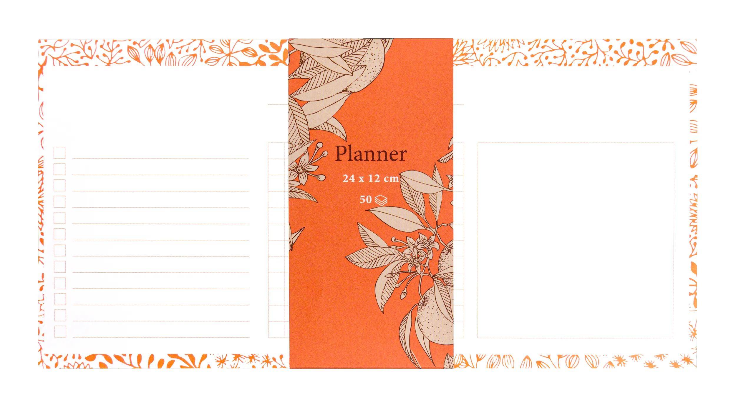 Clairefontaine 5x Mini Planer 24x12 cm, 50 Bl bedruckt 90g - 116348C