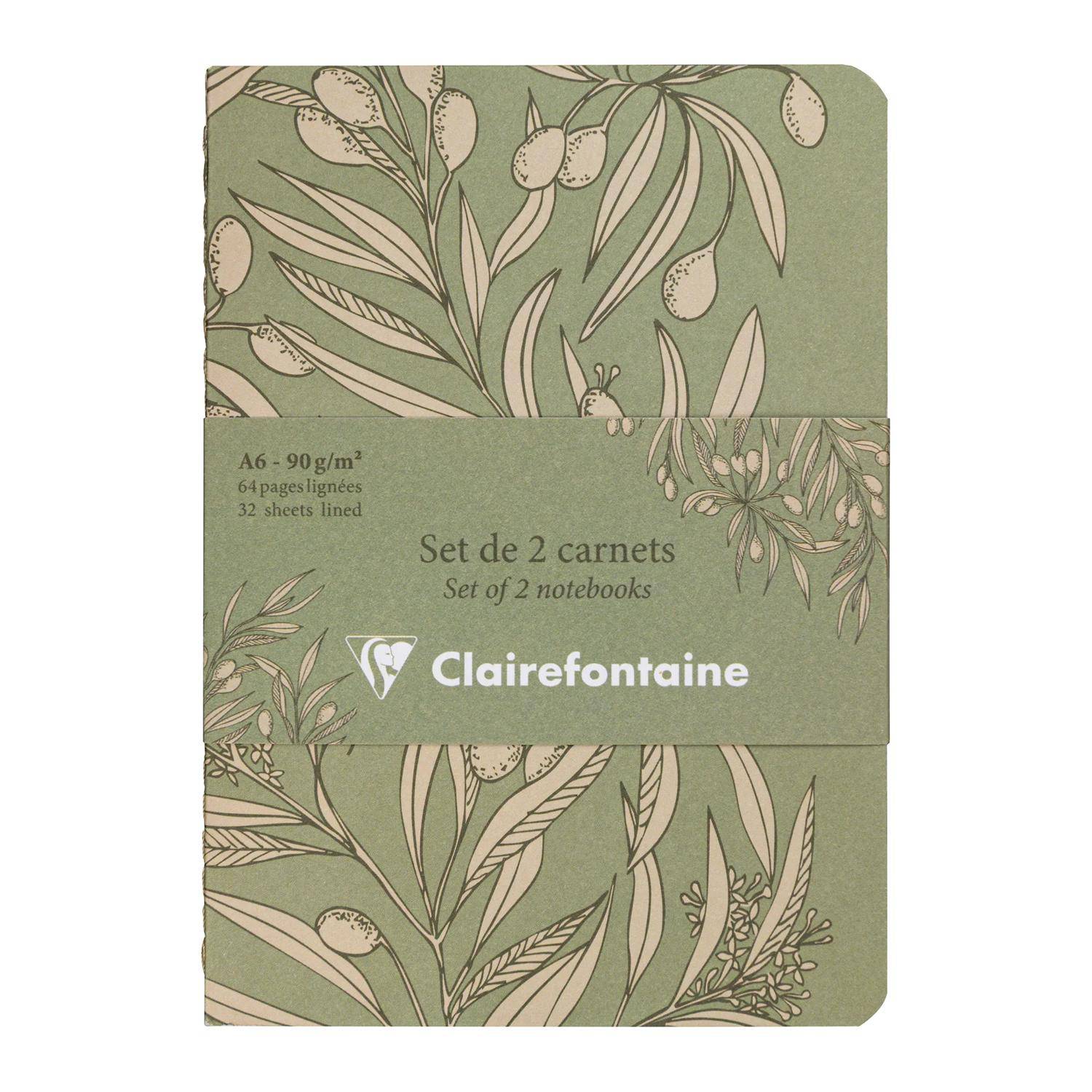 Clairefontaine 8x 2 Notizheftet A6 10,5x14,8 cm 32Bl liniert sortiert 116340C