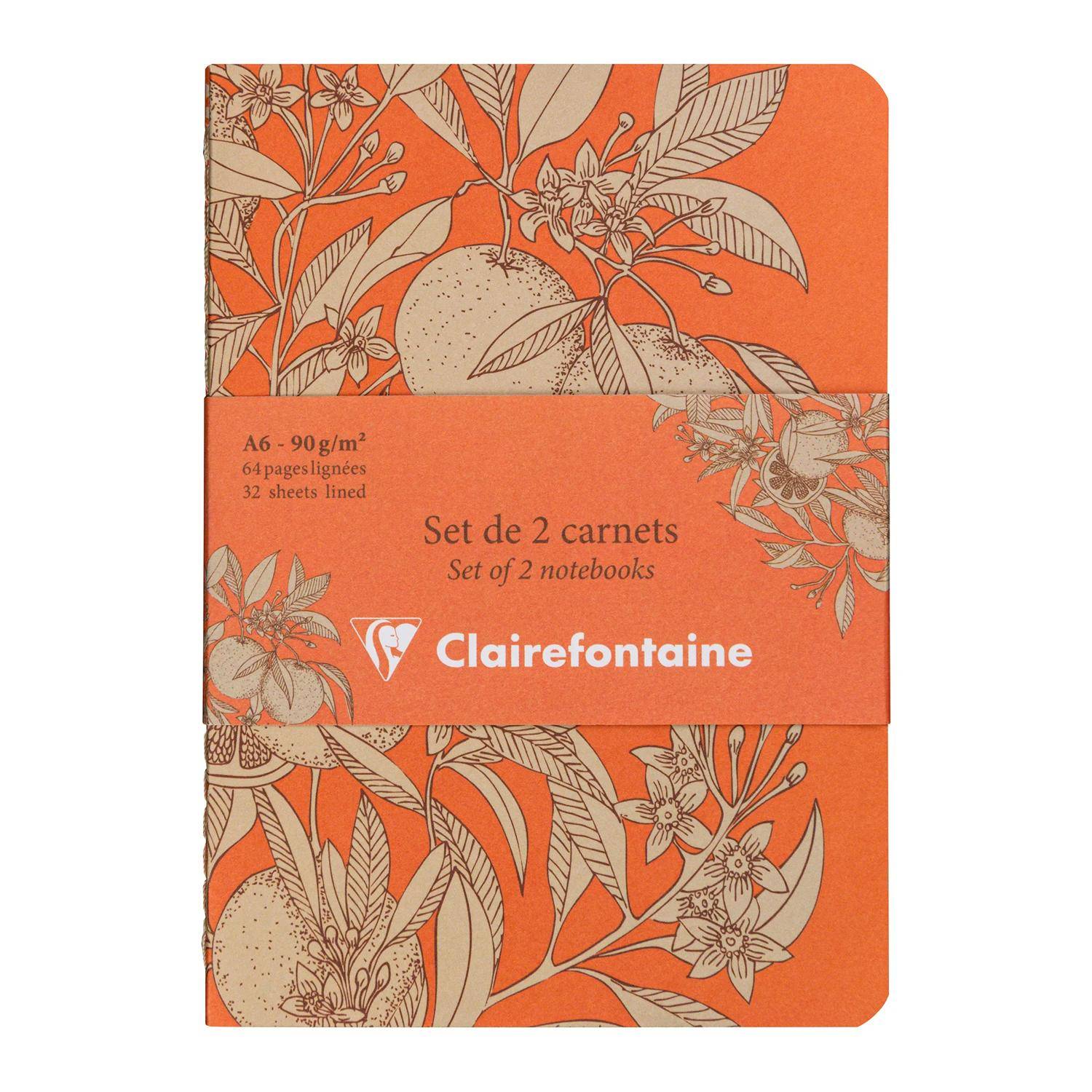 Clairefontaine 8x 2 Notizheftet A6 10,5x14,8 cm 32Bl liniert sortiert 116340C