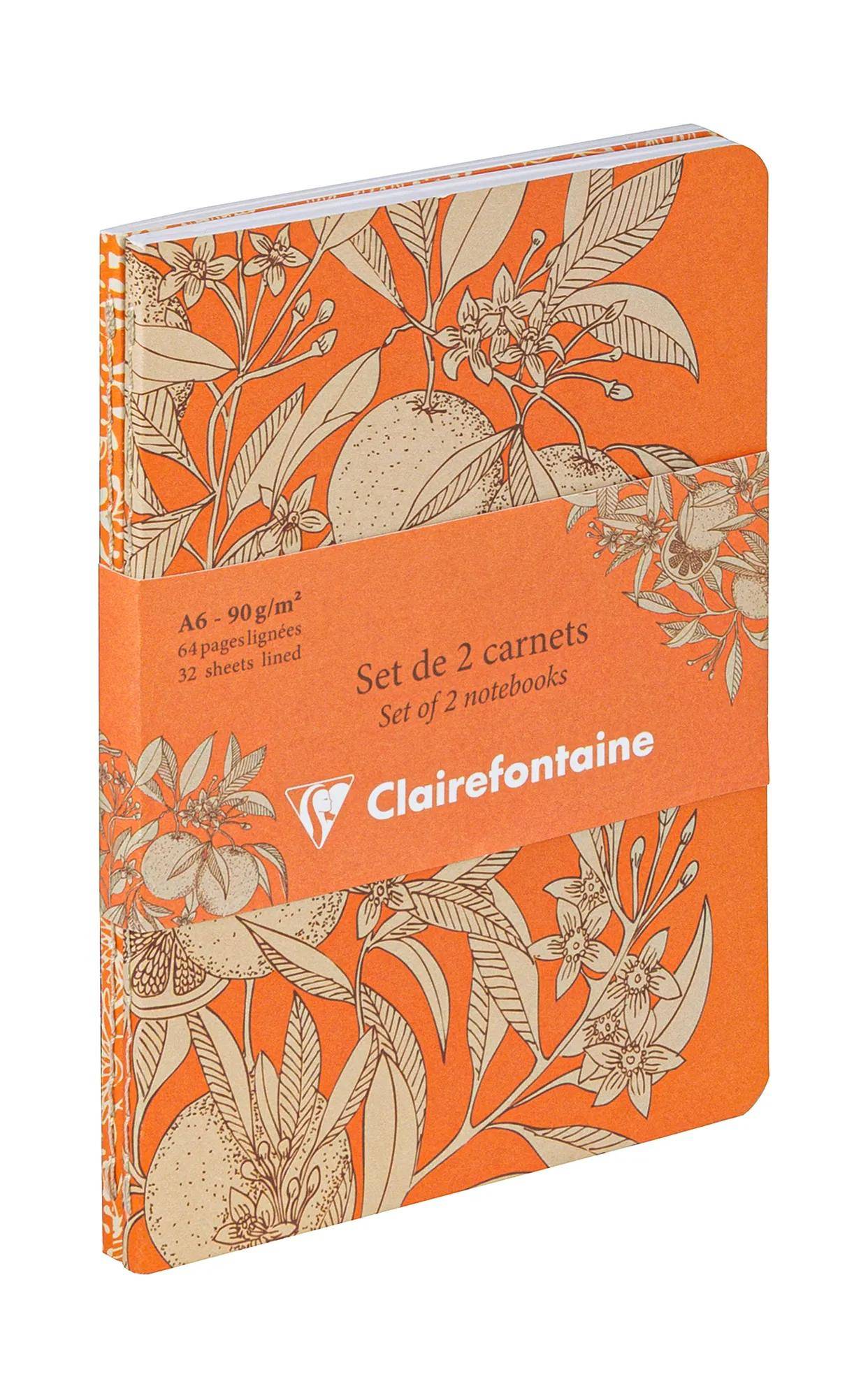 Clairefontaine 8x 2 Notizheftet A6 10,5x14,8 cm 32Bl liniert sortiert 116340C