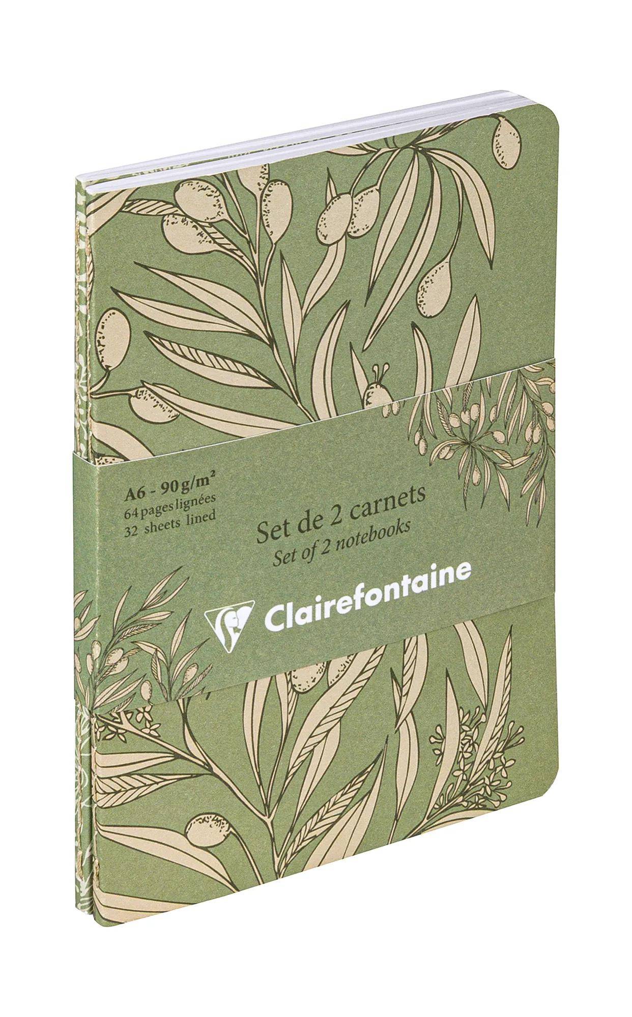 Clairefontaine 8x 2 Notizheftet A6 10,5x14,8 cm 32Bl liniert sortiert 116340C