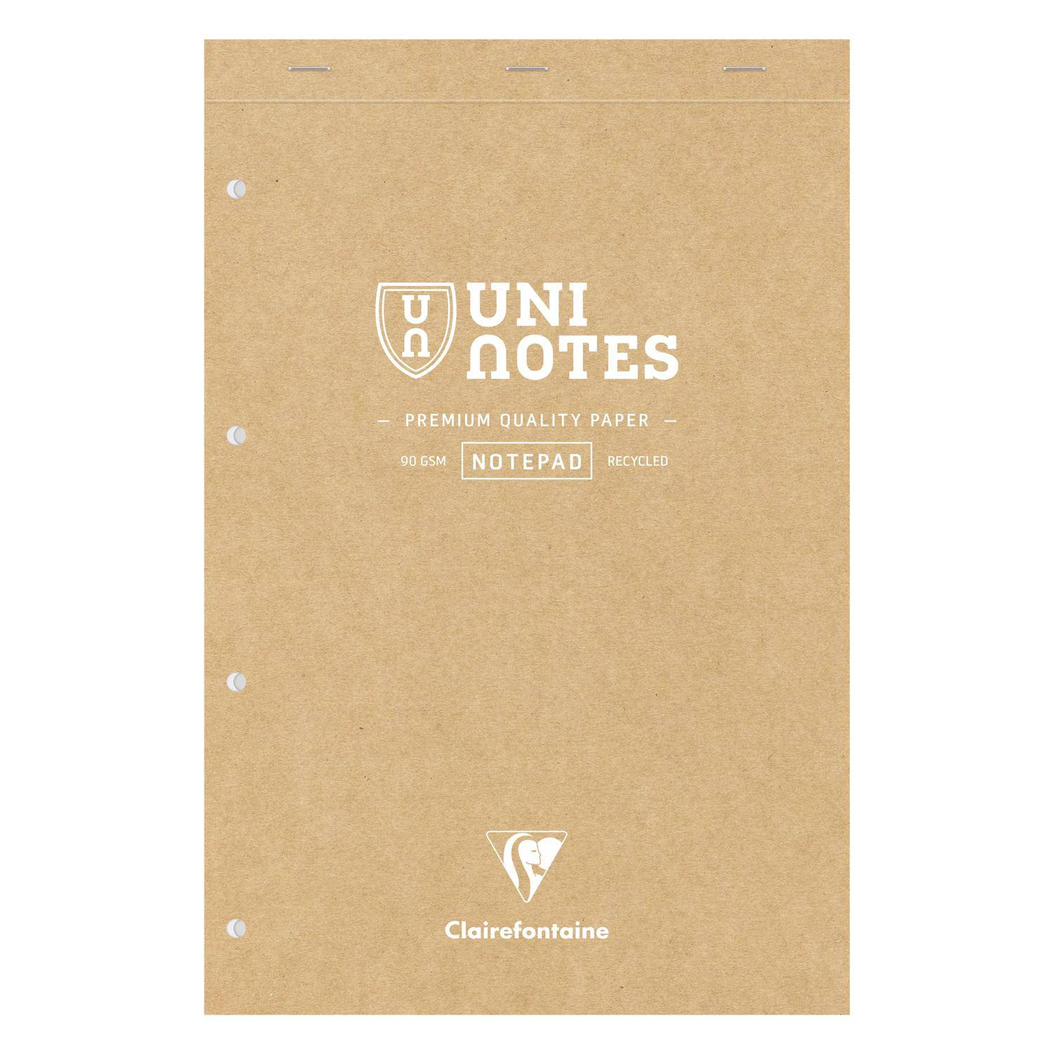 Clairefontaine 4x Uninotes Pupitre 21x31,8 70Bl kar+r 9873C