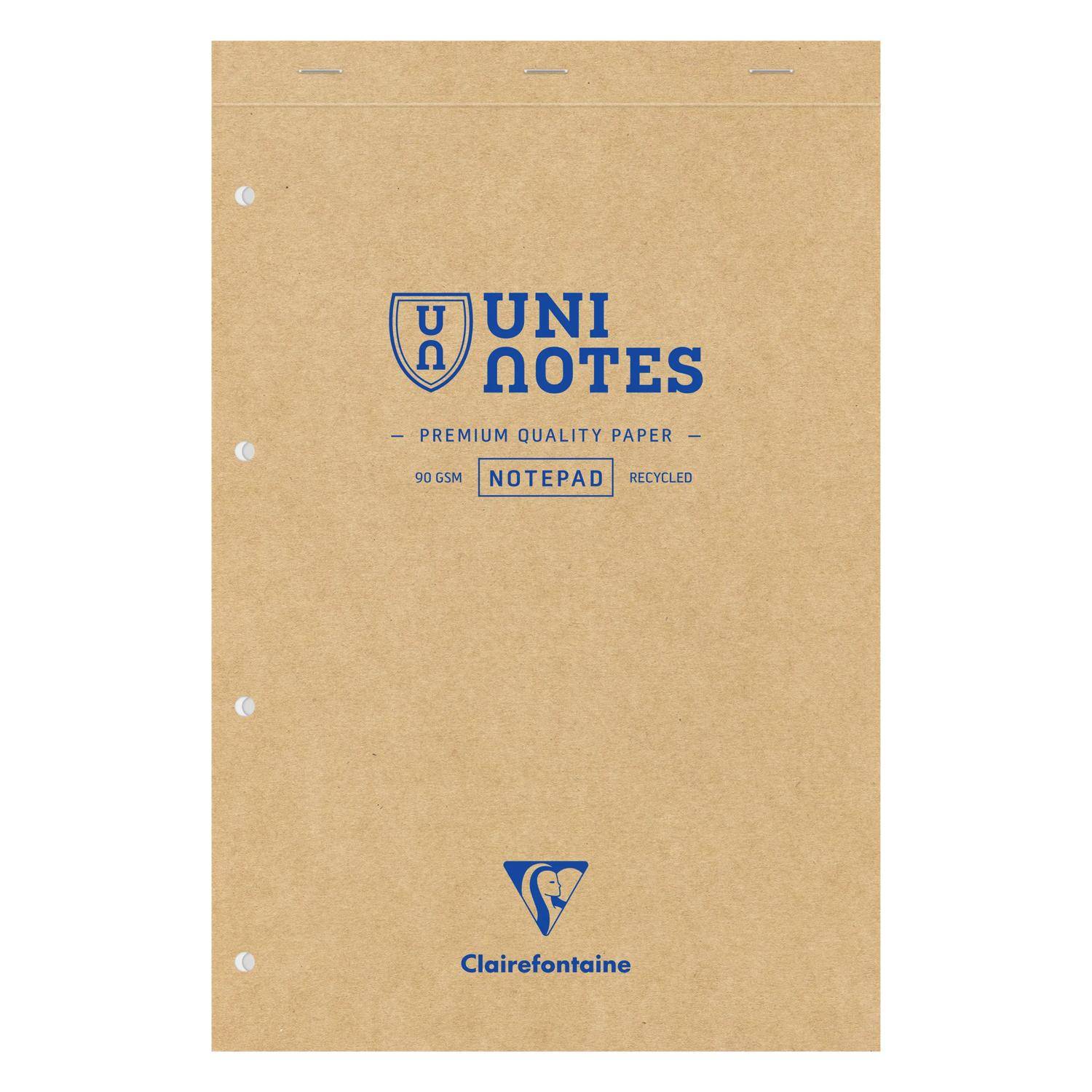 Clairefontaine 4x Uninotes Pupitre 21x31,8 70Bl kar+r 9873C