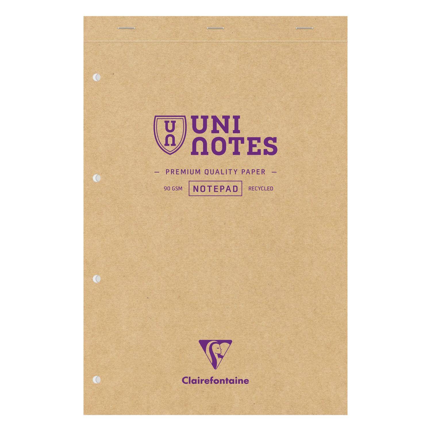 Clairefontaine 4x Uninotes Pupitre 21x31,8 70Bl Lin+r 9872C