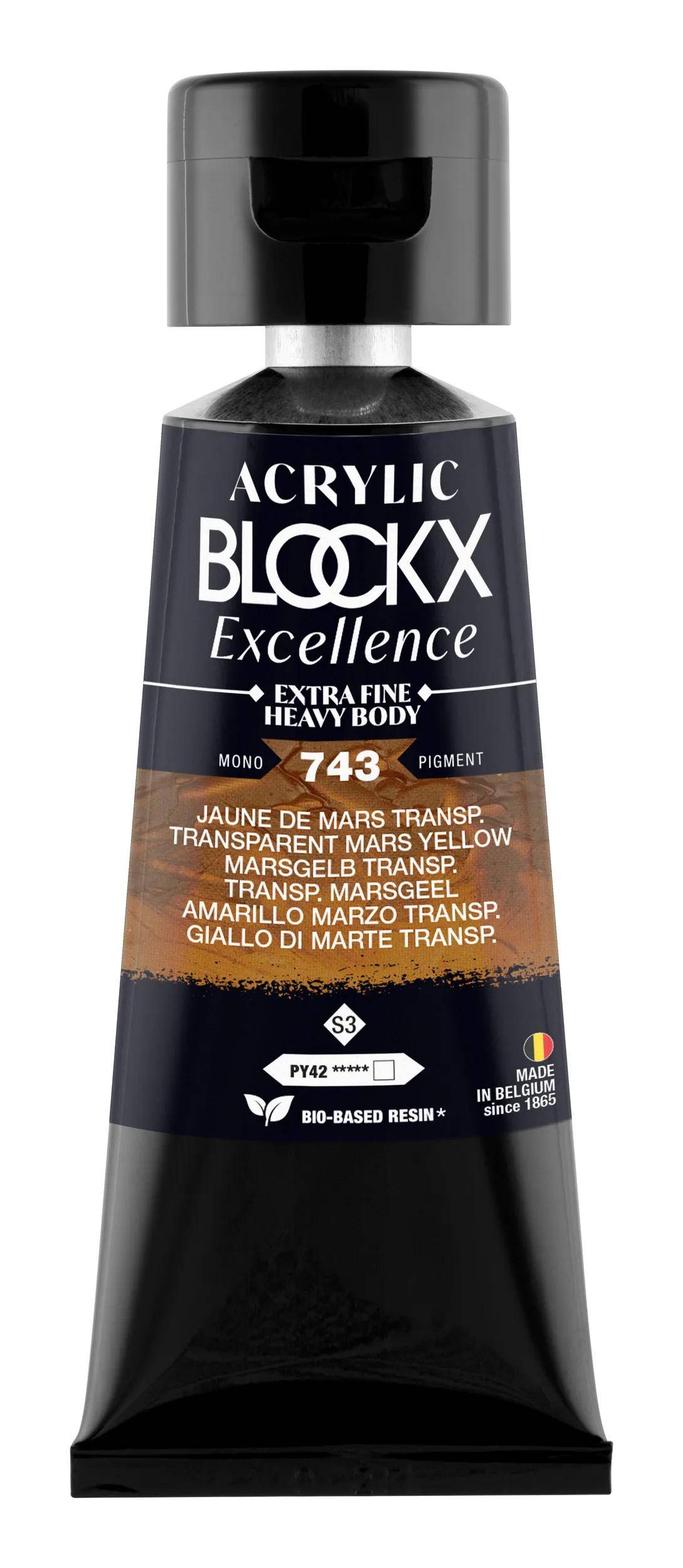 Blockx 3x Acryl EF Marsgelb transpar S3 75ml 71743BXC