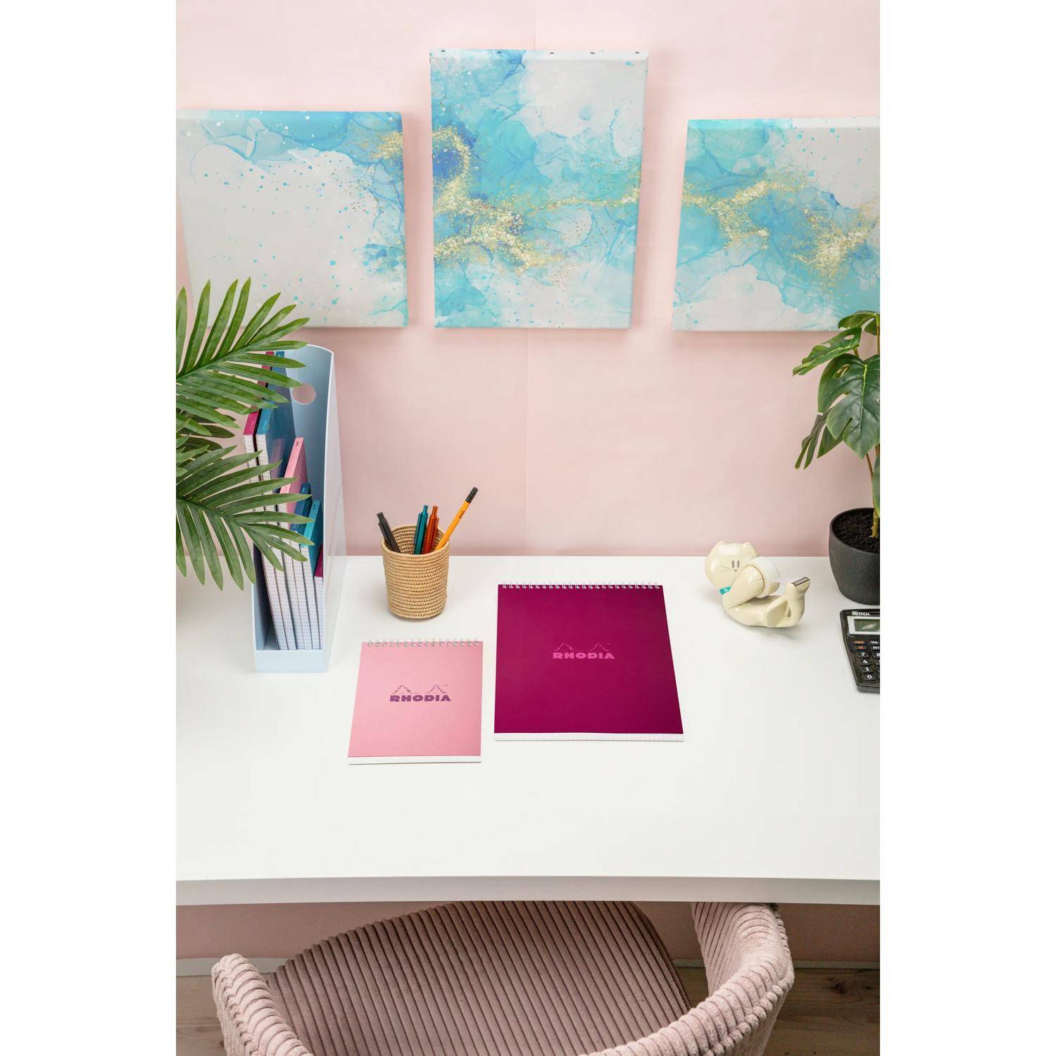 Clairefontaine 5x Rhodia Block A5 Rosa Lin 80Bl 118417C