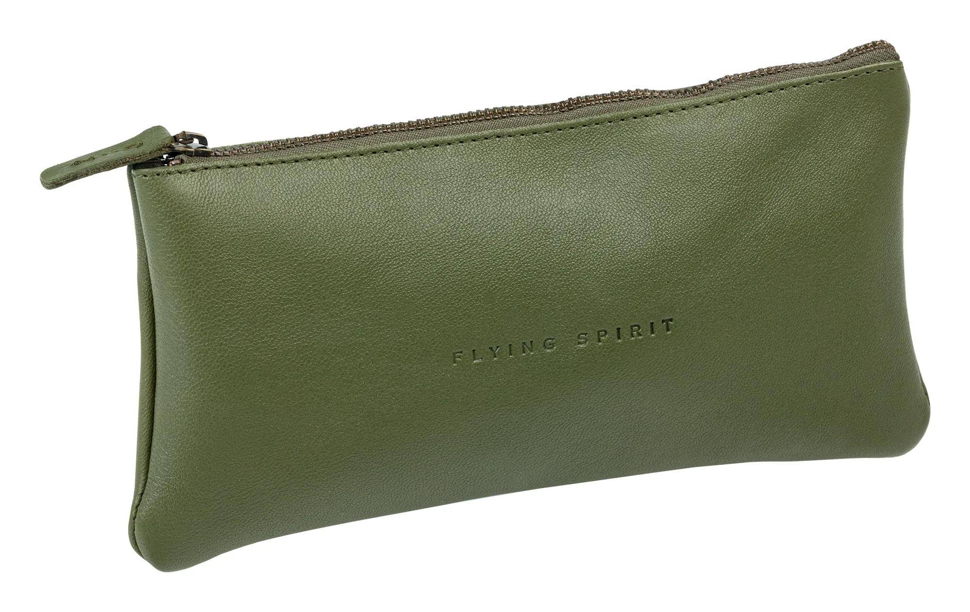Clairefontaine 8x flaches Schlampermäppchen/Etui, 22x11 cm Khaki 107513C