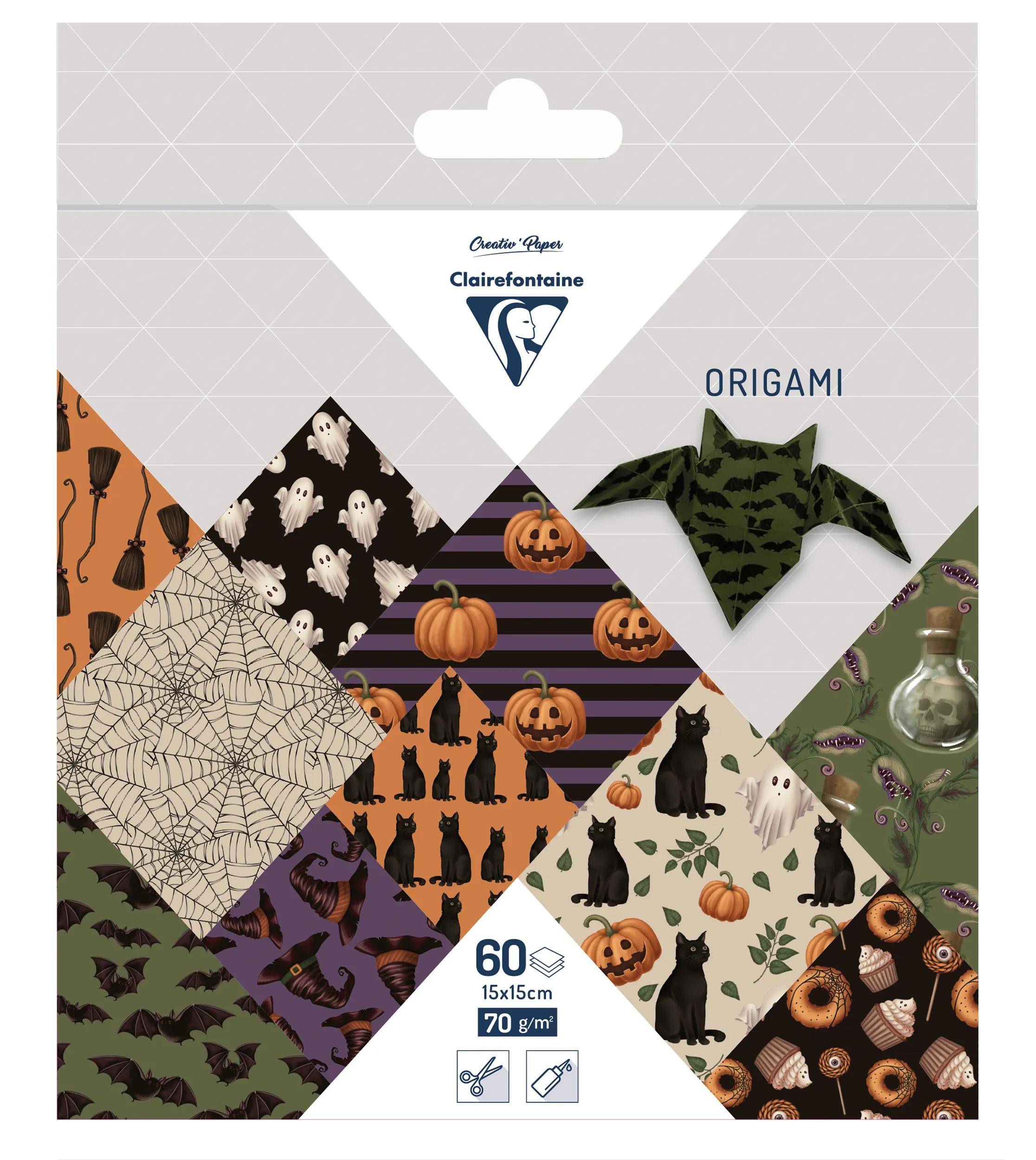 Clairefontaine 5x Origami 60Bl 15x15cm 70g Halloween 95640C