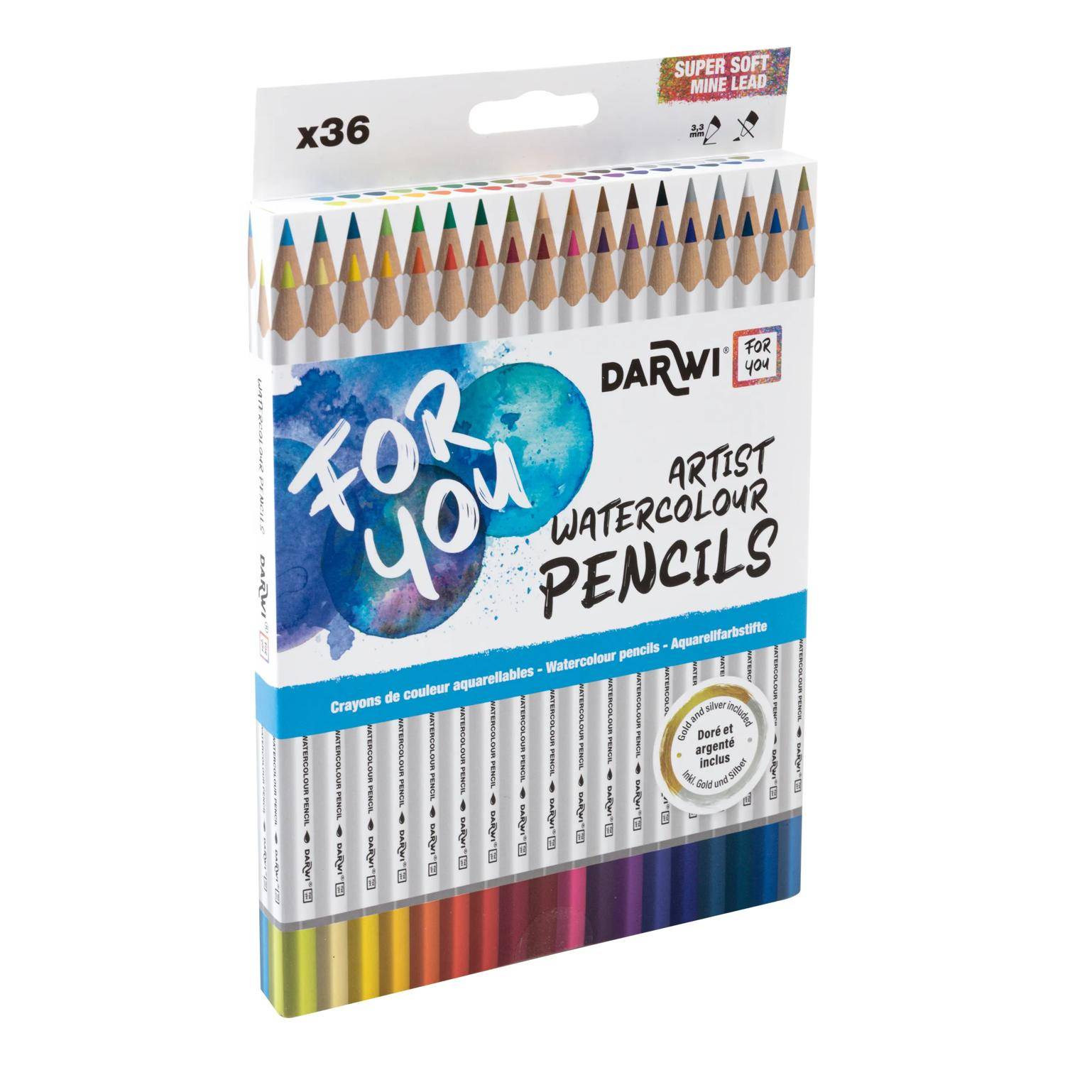 Darwi 4x DFY 36 Aquarellfarbstifte DF2200036K01C