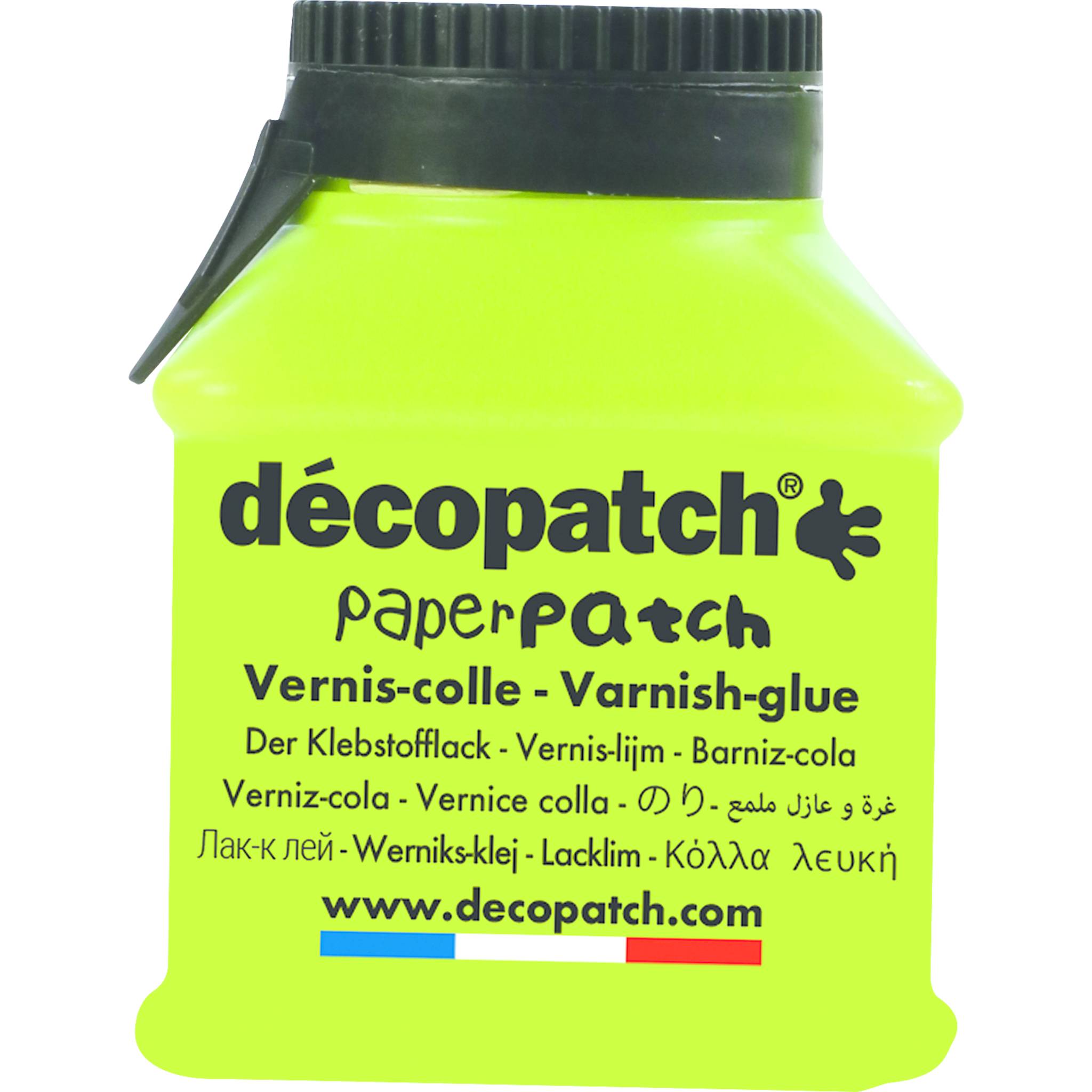 Décopatch 60x Klebstofflack 70ml, mehrsprachig (FR/EN/DE/NL) Grün PP70AO