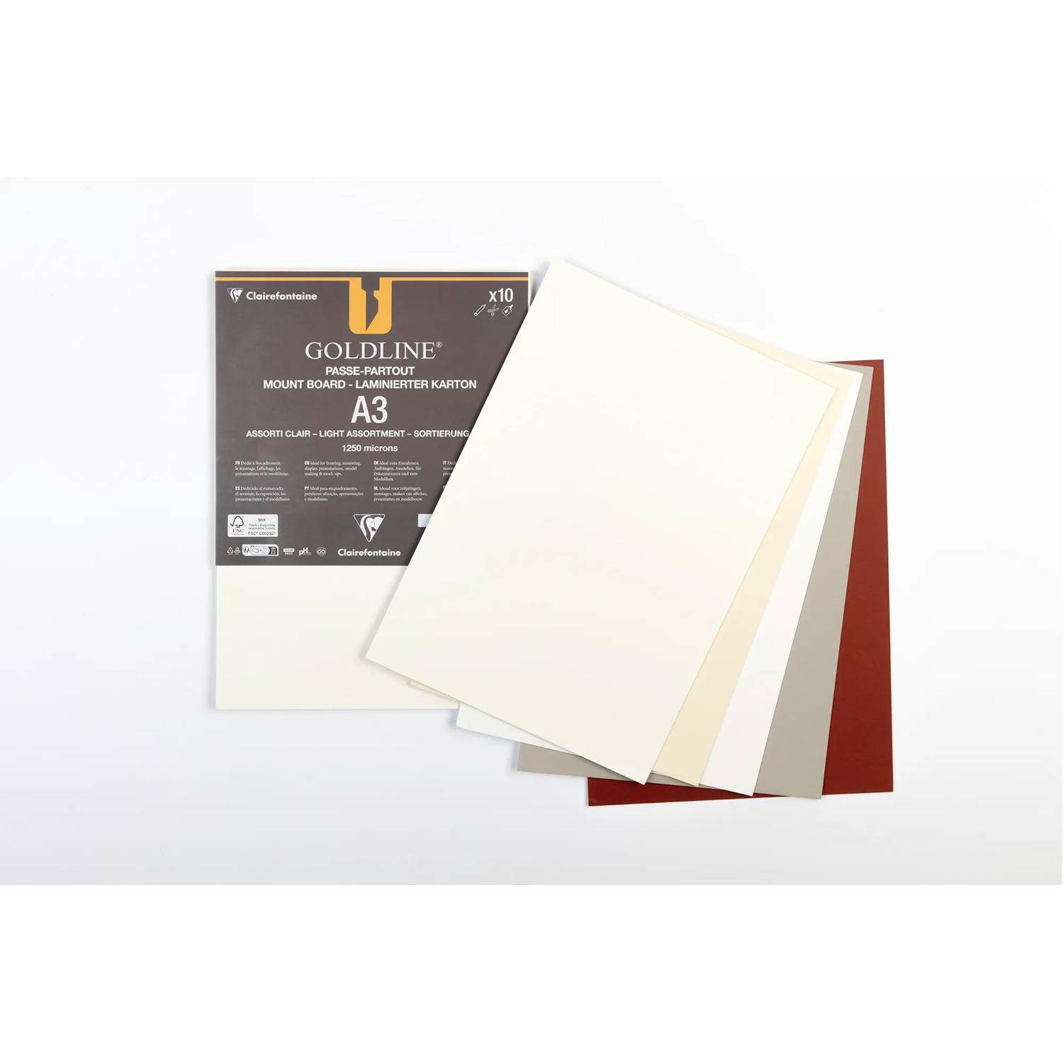 Clairefontaine 10 Passep A3 sort hell 1,25 mm 96818C
