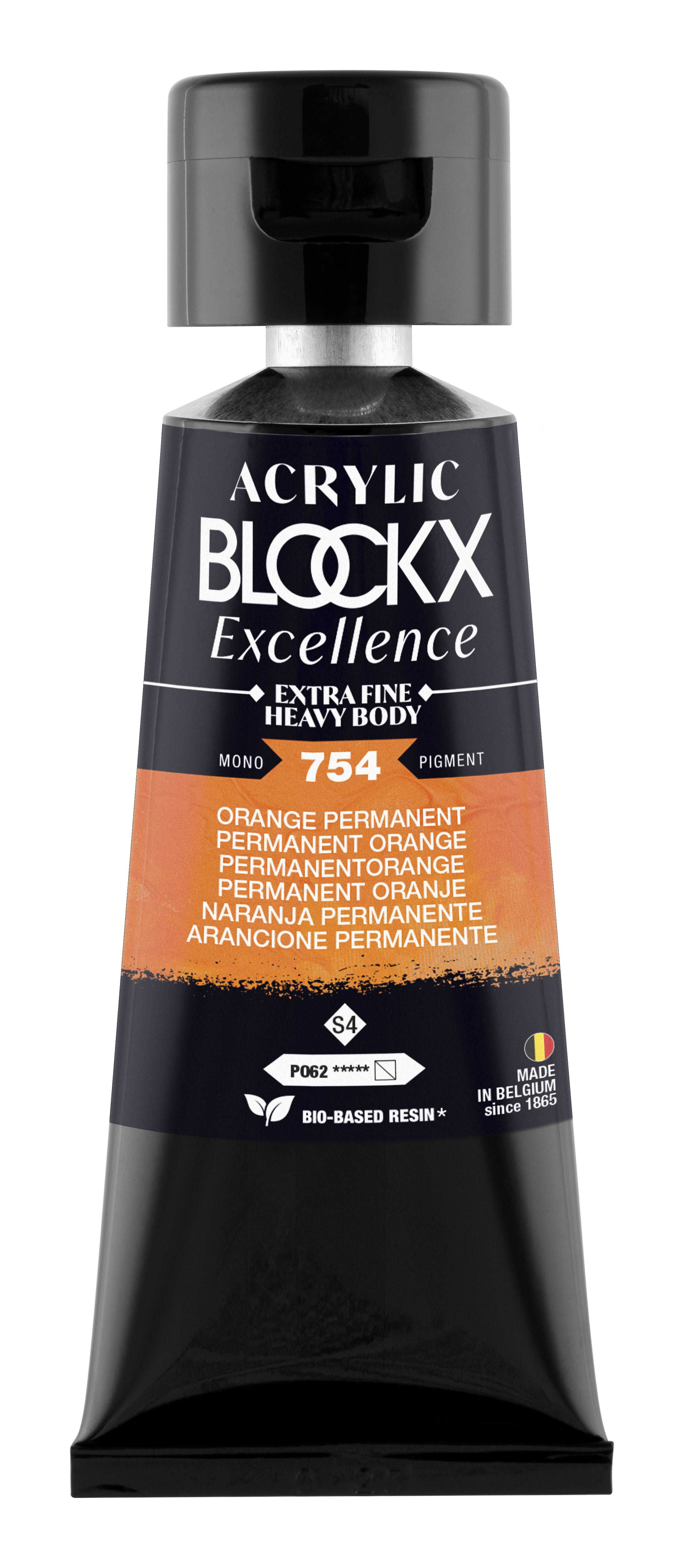 Blockx 3x Acryl EF Permanent Orange S4 75ml 71754BXC