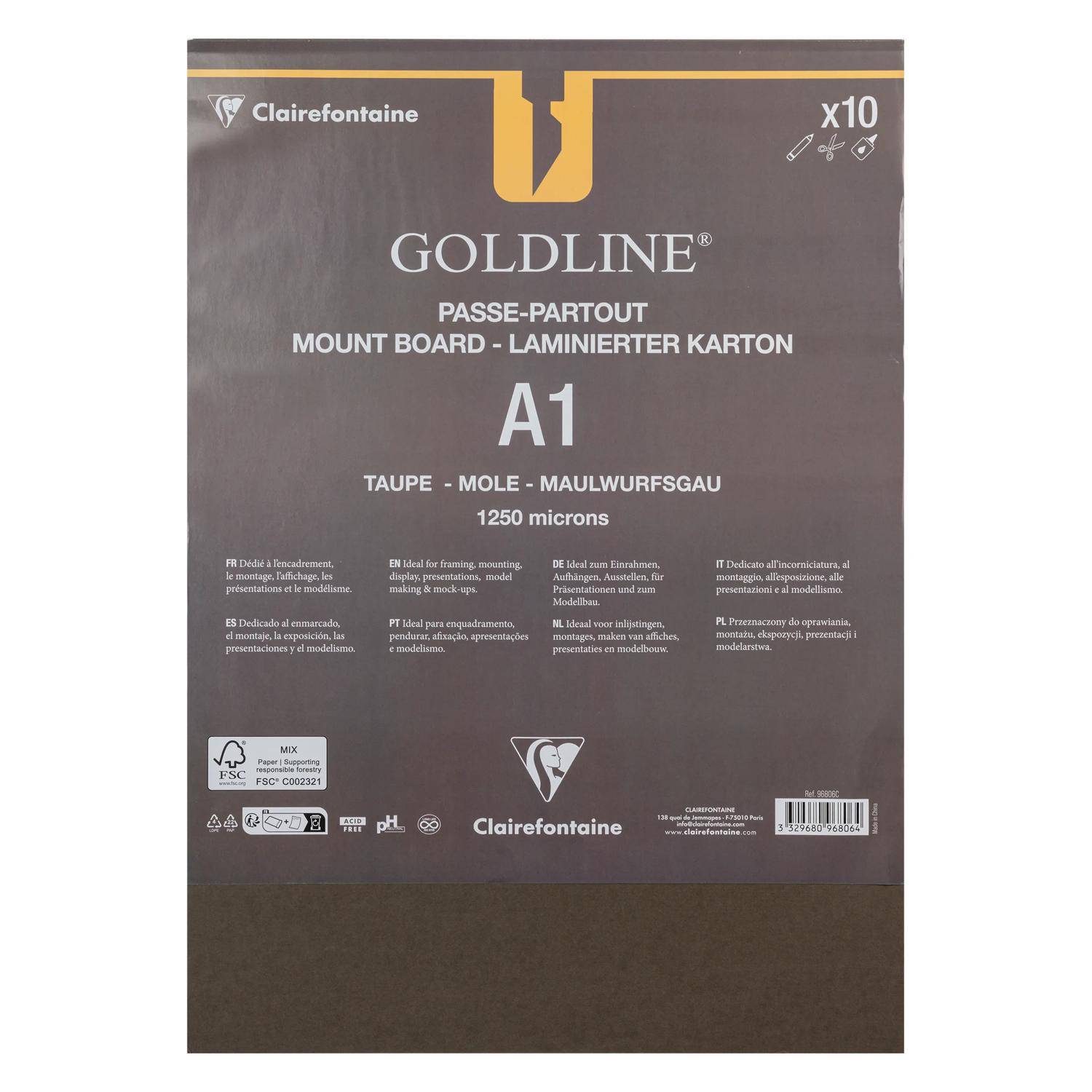 Clairefontaine 10 Passepartouts A1 Maulw 1,25 mm 96806C