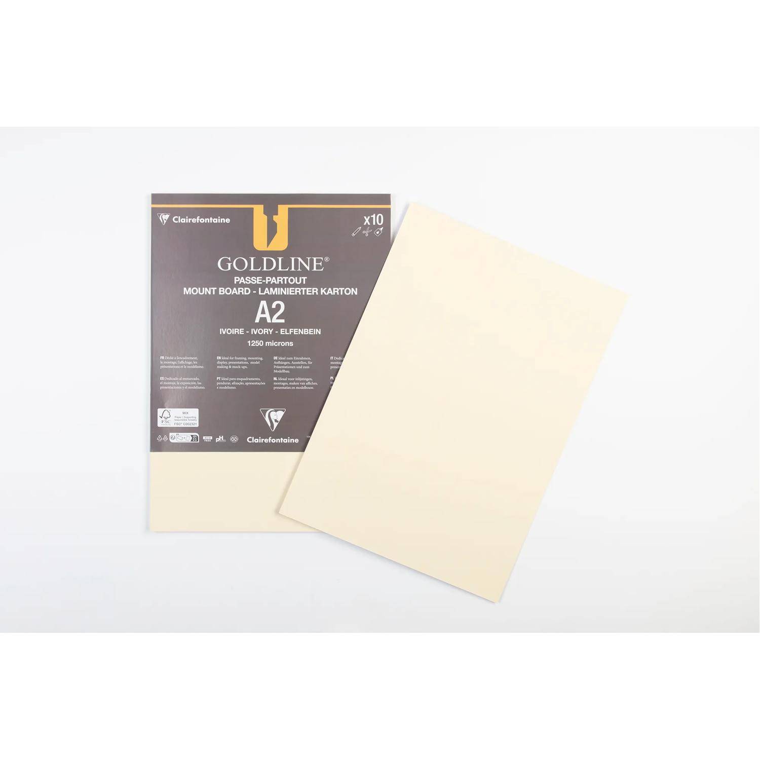 Clairefontaine 10 Passepartouts A2 elfb 1,25 mm 96812C