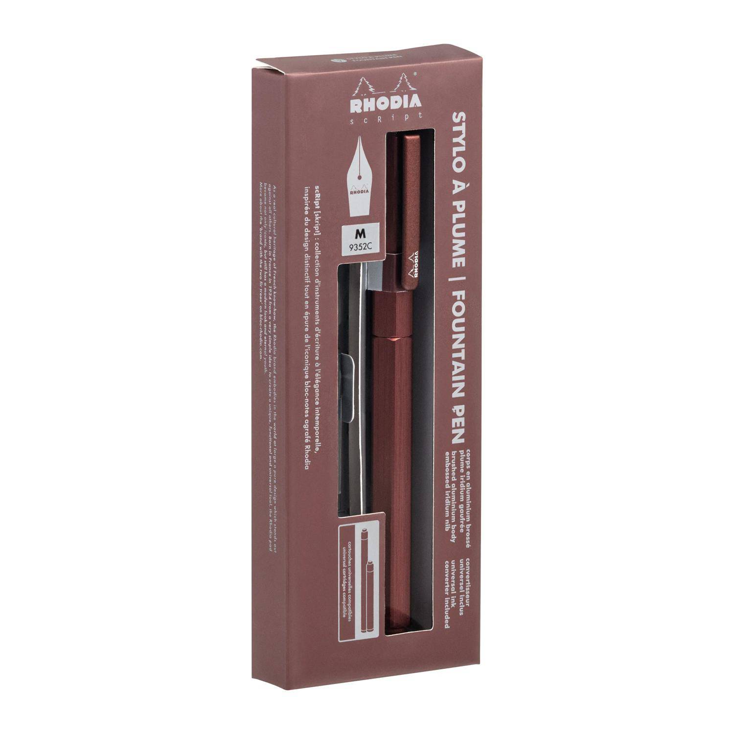 Rhodia Rhodia scRipt, Füllfederhalter, Federstärke M - Braun| 9352C