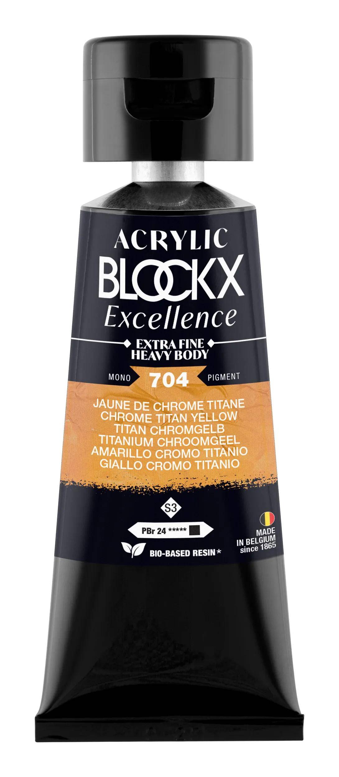 Blockx 3x Acryl EF Chromgelb Titan S3 75 ml 71704BXC