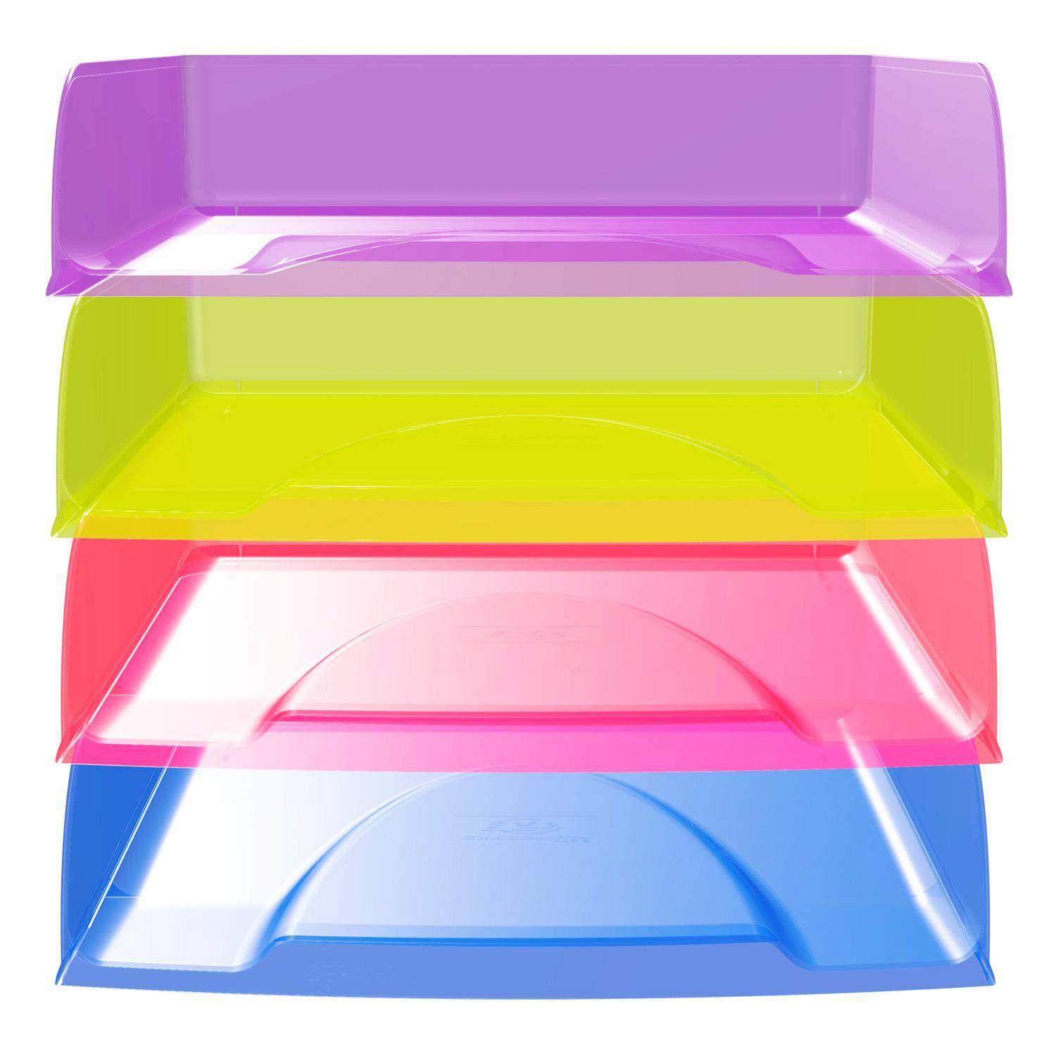 Exacompta Set mit 4 Briefablagen Combo Styli, Crystal sortiert 111808SETD