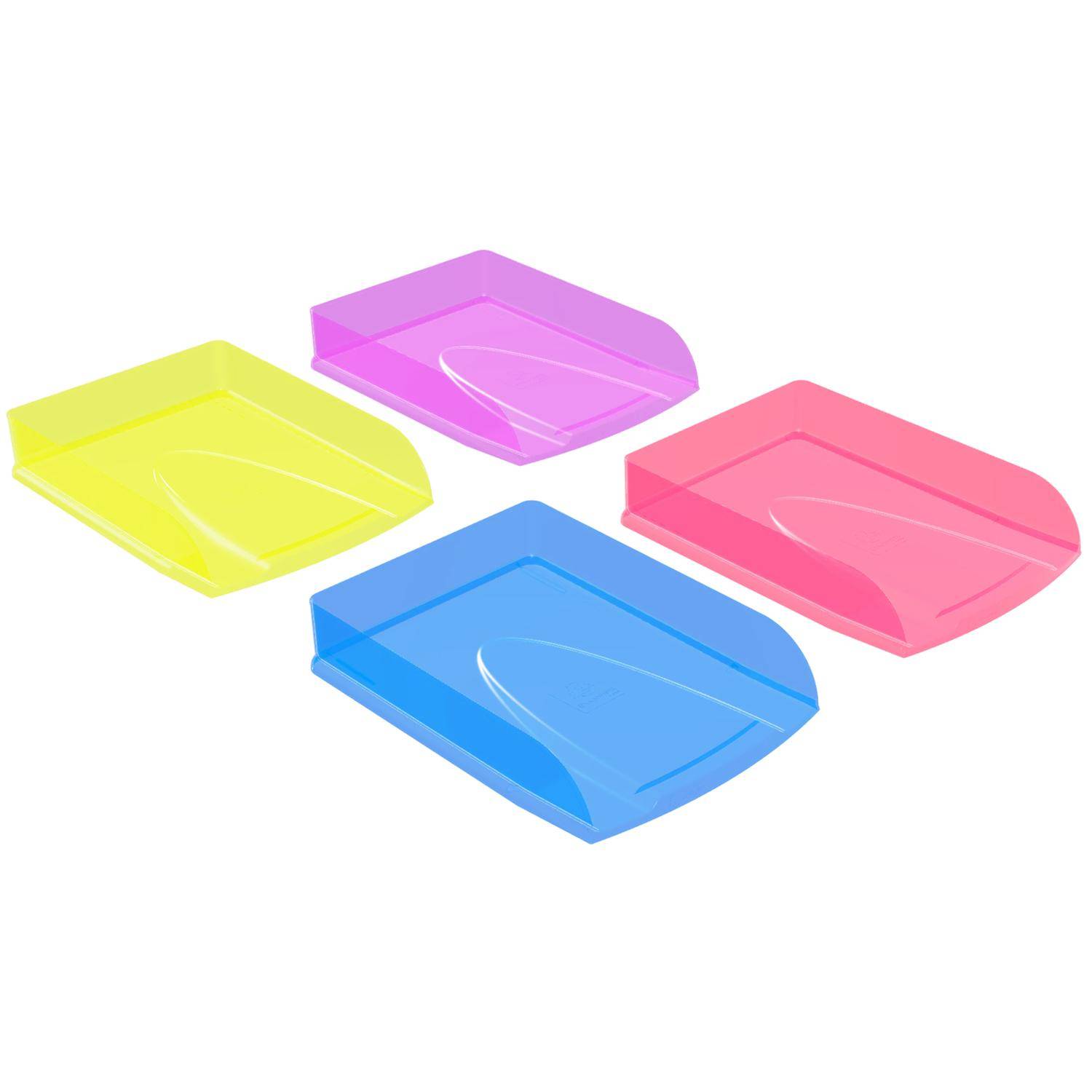 Exacompta Set mit 4 Briefablagen Combo Styli, Crystal sortiert 111808SETD