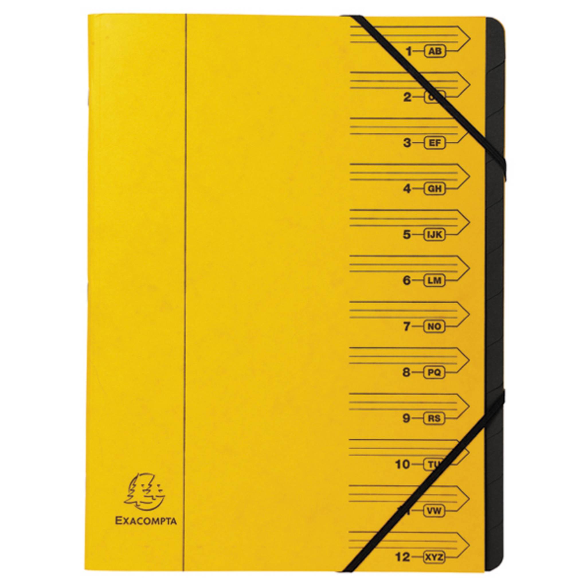 Exacompta 8x Aktionsset Ordnungsmappe A4, 12-teilig, CS-Karton sortiert 541230SE