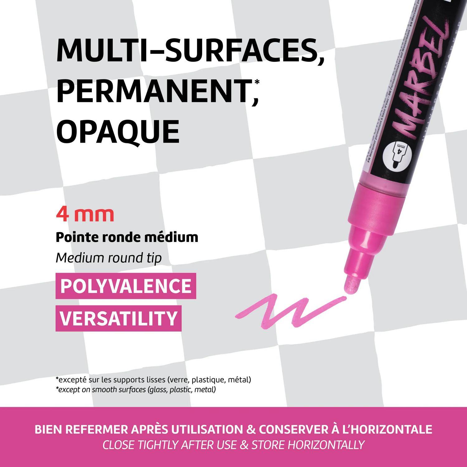 Darwi Set 6 Universalmarkern Acrylfarben, Rund 4mm, Neonfarben DA0246004K01C