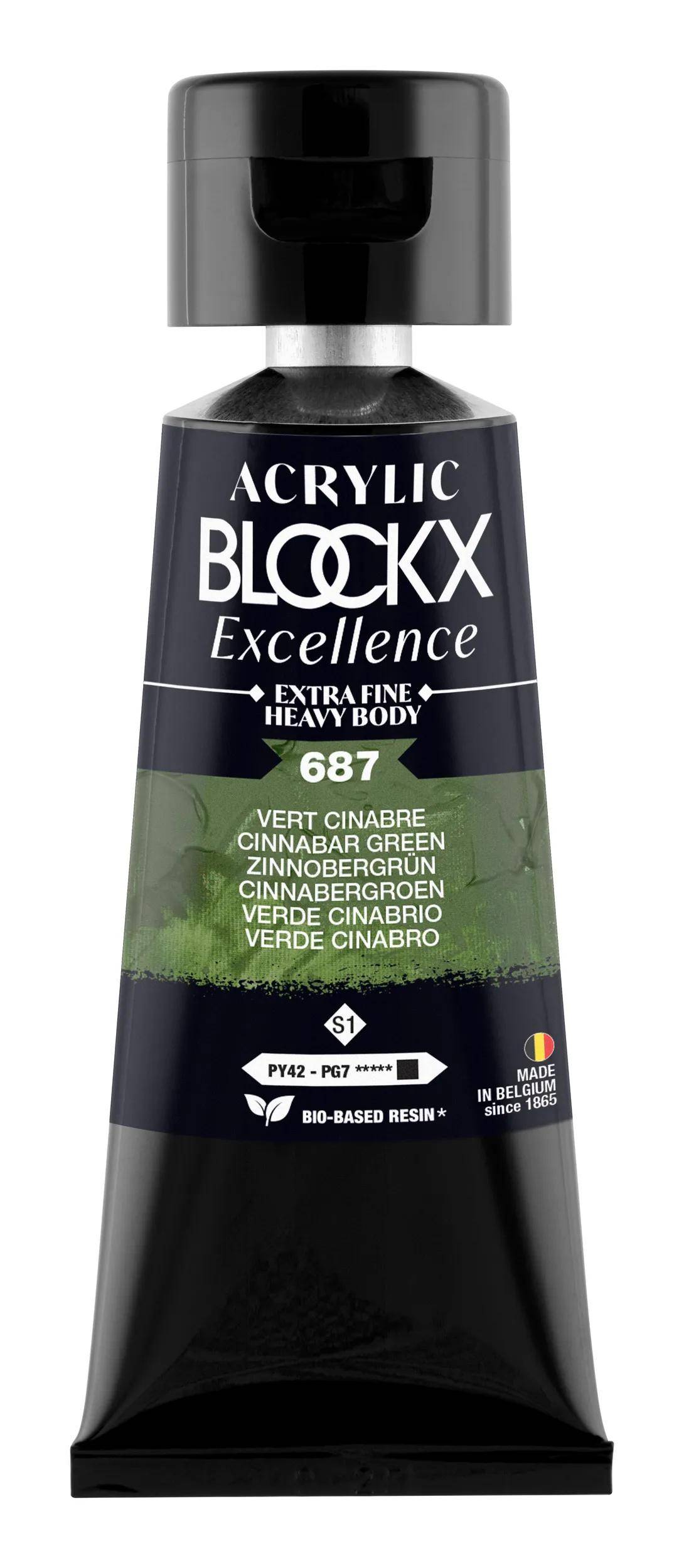 Blockx 3x Acryl EF Zinnobergruen S1 75 ml 71687BXC