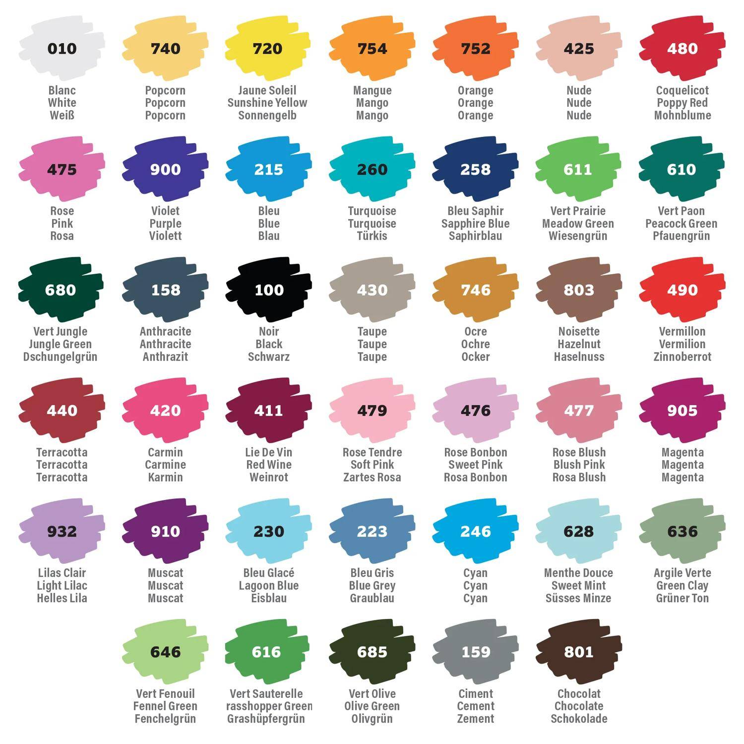 Darwi Set 6 Universalmarkern Acrylfarben, Rund 4mm, Pastellfarben DA0226004K02C