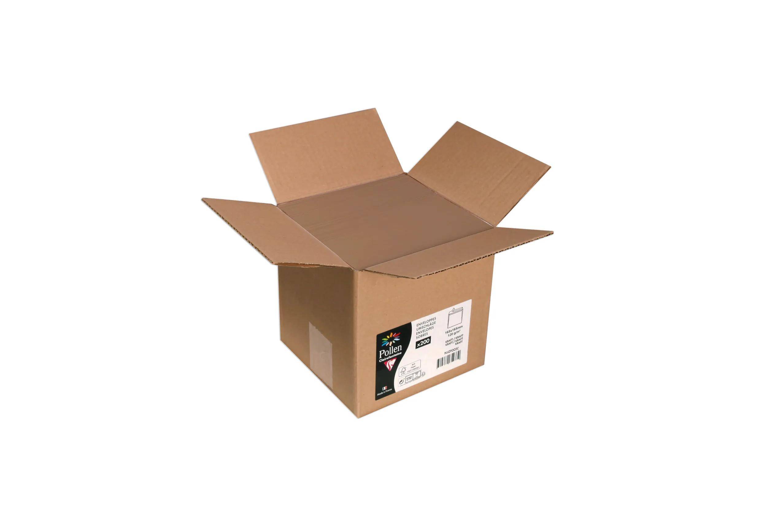 Clairefontaine 200 Umschl#ge 165x165 Kraft klebend 629003C