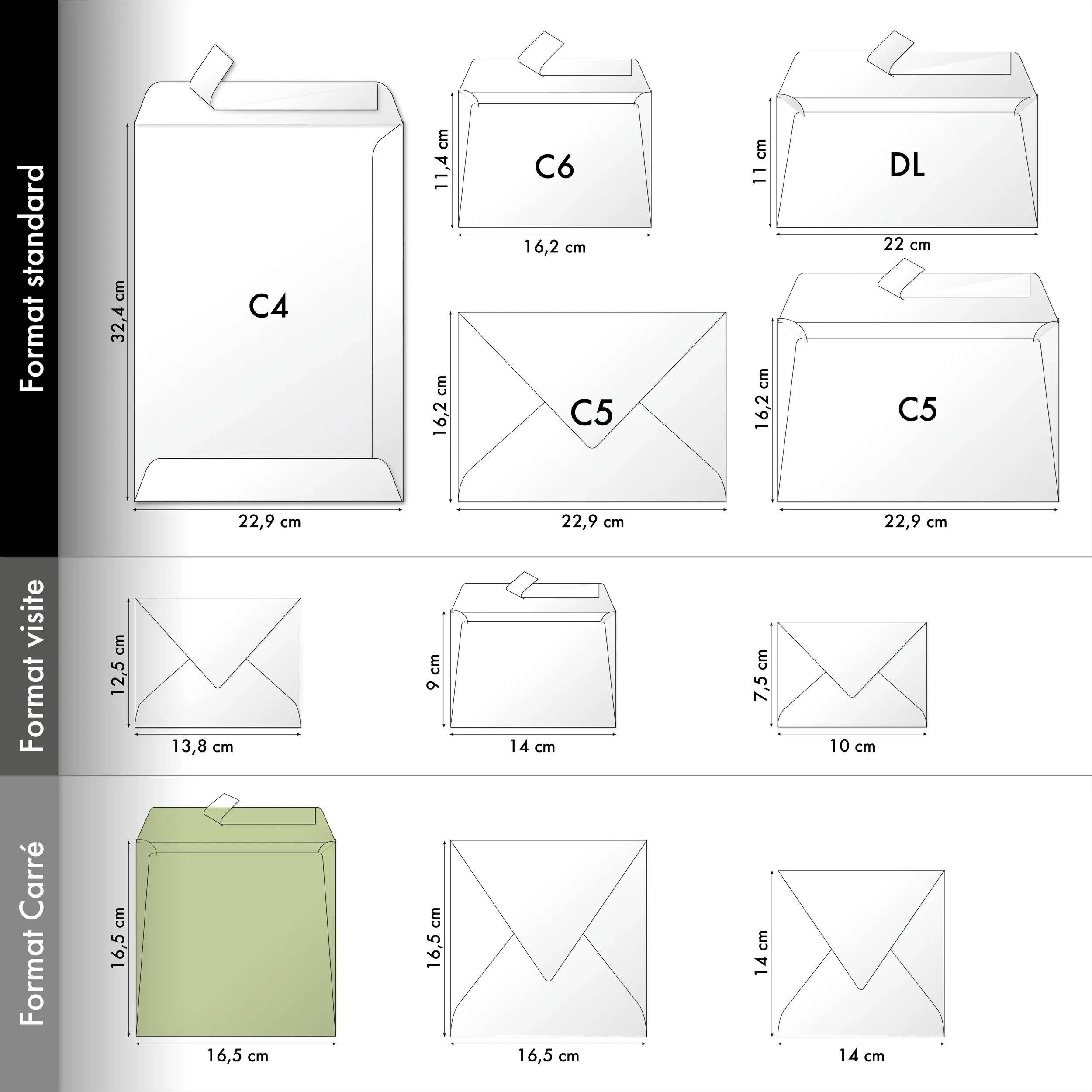 Clairefontaine 200 Umschl#ge 165x165 Kraft klebend 629003C