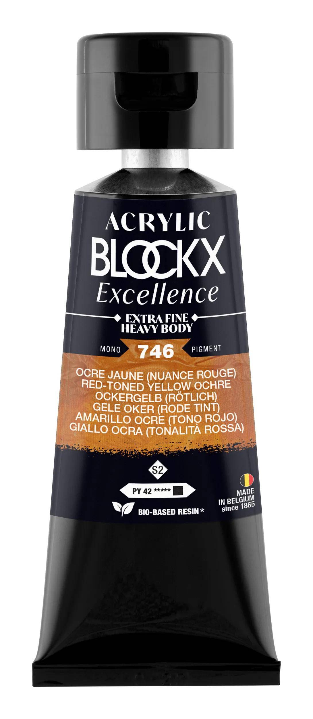 Blockx 3x Acryl EF Ockergelb (rot) S2 75 ml 71746BXC