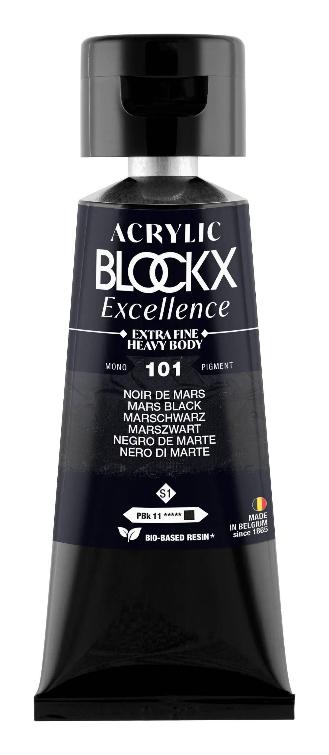 Blockx 3x Acryl EF Mars sw S1 75 ml 71101BXC