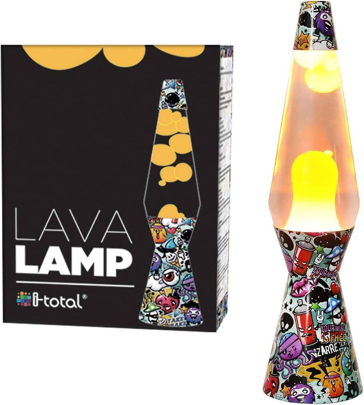 I-TOTAL® Lavalampe Magie Lavaspektakel: Einzigartiges für Ihr Zuhause Graffiti