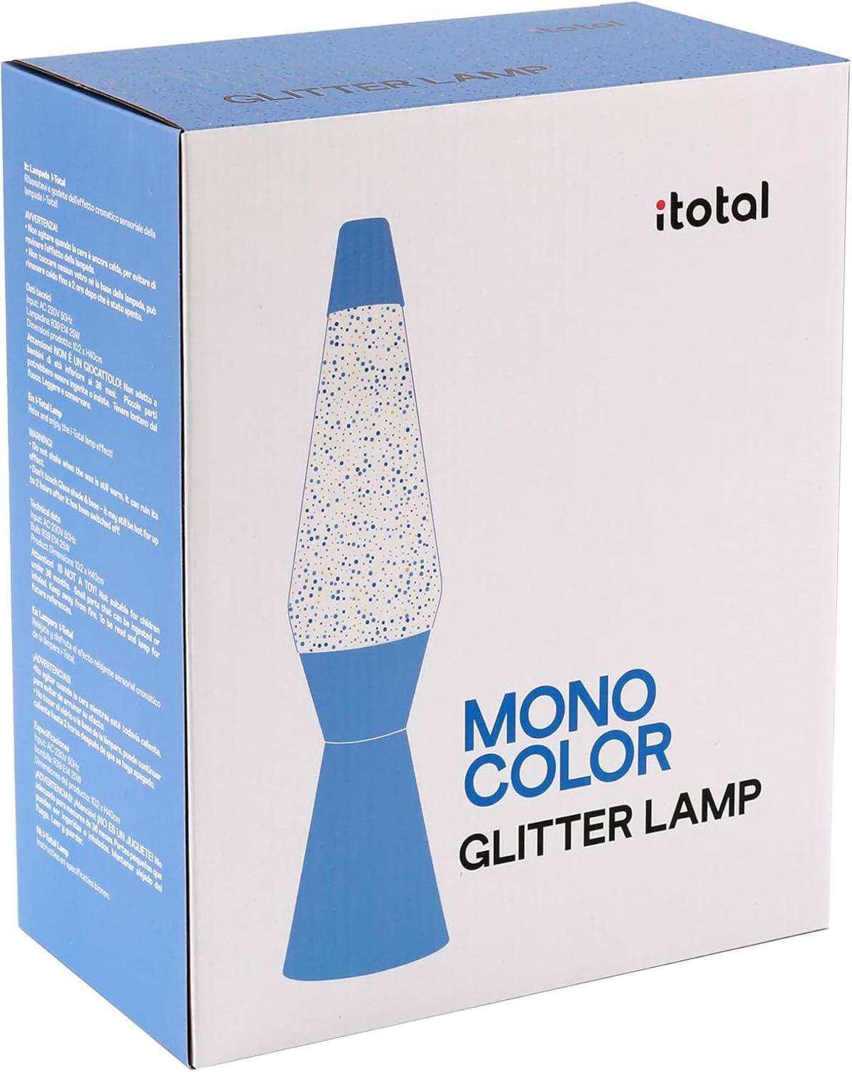 I-TOTAL® Lavalampe Magie Lavaspektake Lila Pastell Glitter Spaceship