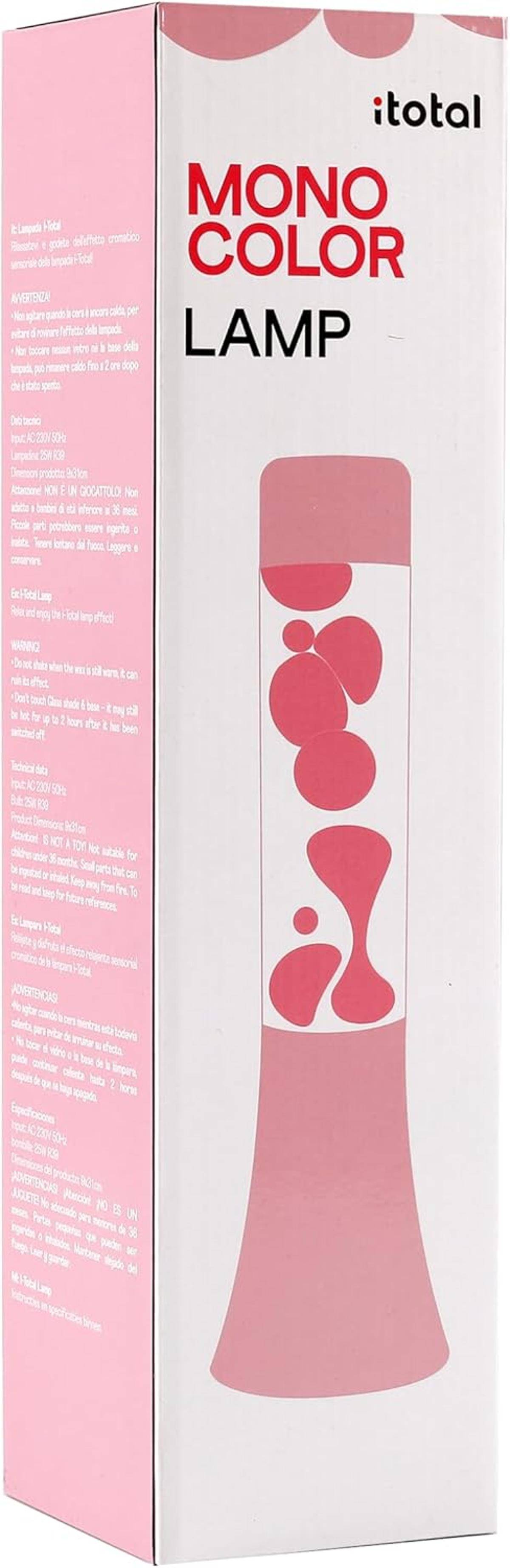 I-TOTAL® Lavalampe Magie Einzigartiges für Ihr Zuhause Rosa Pastell Flared